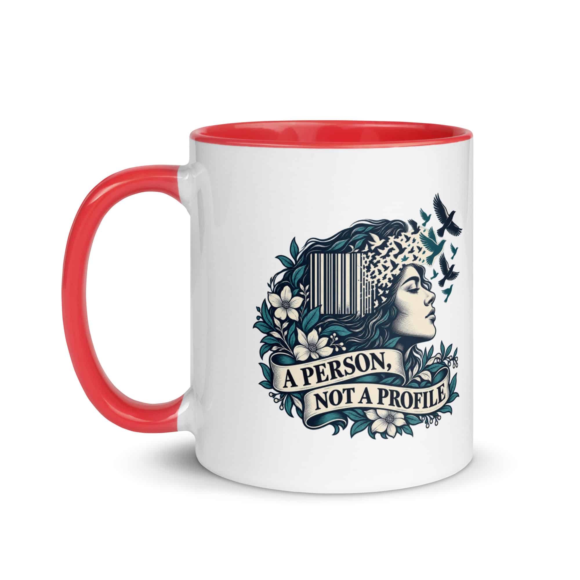 Color Inside Coffee Mug: A person, not a profile