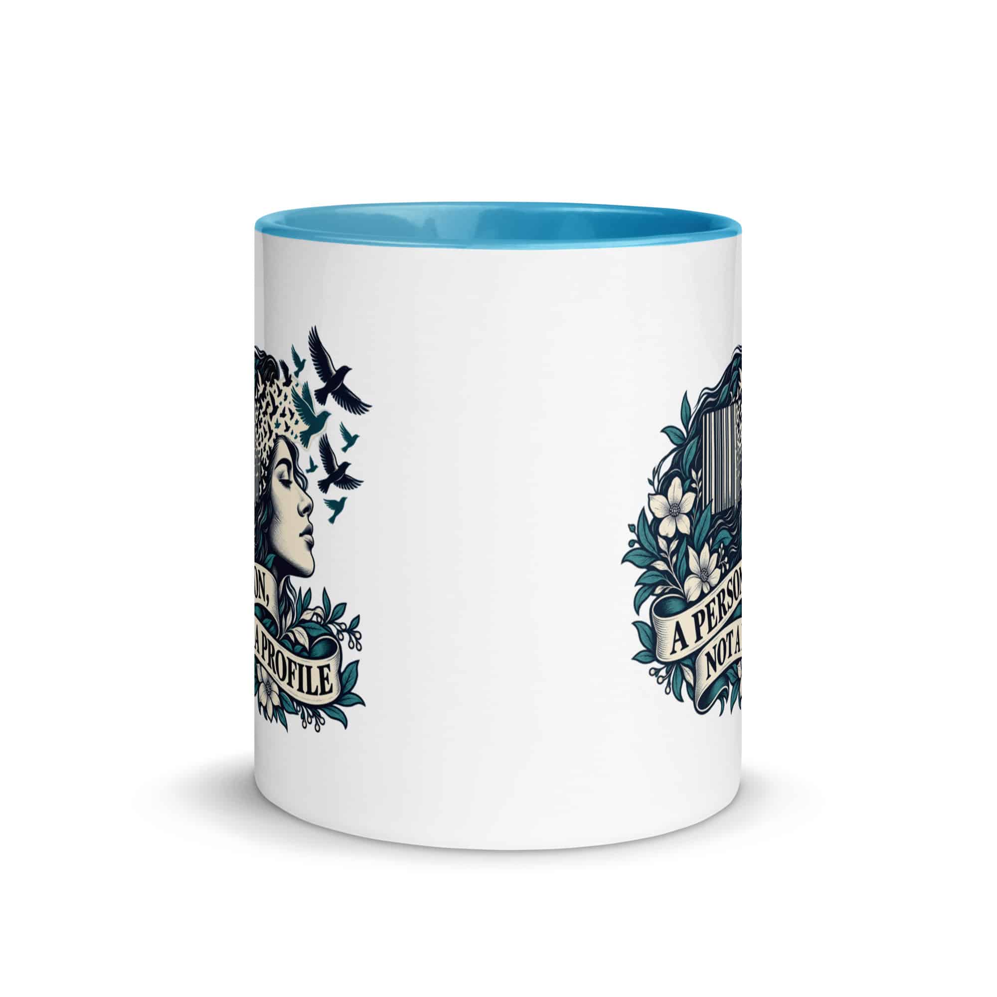 Color Inside Coffee Mug: A person, not a profile