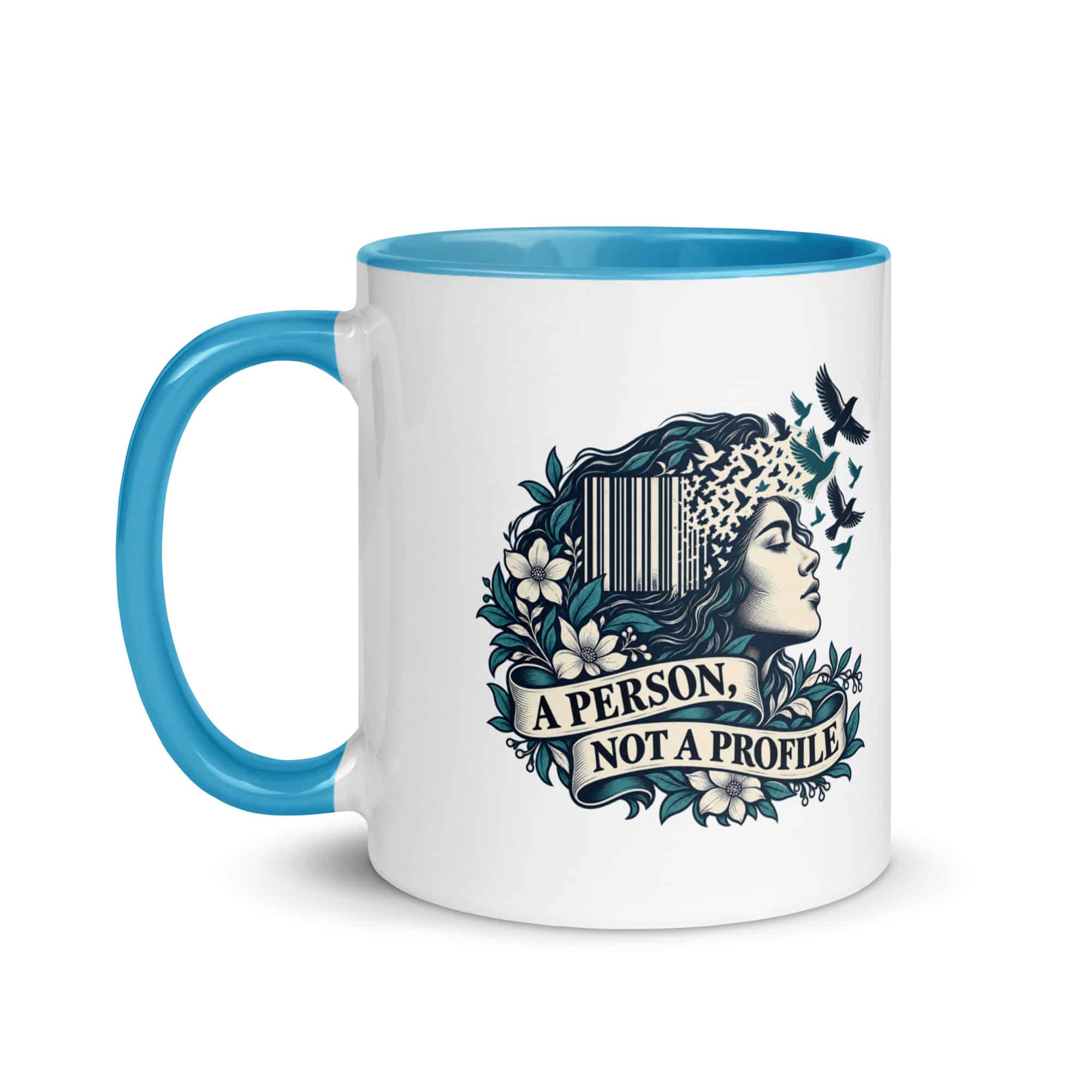 Color Inside Coffee Mug: A person, not a profile