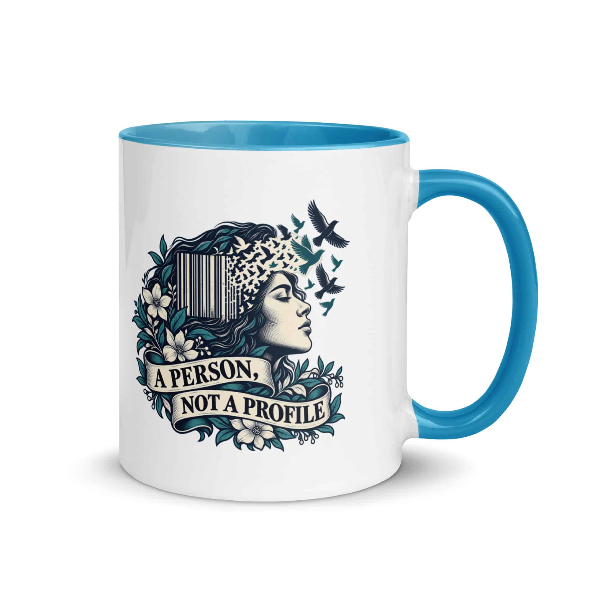 Color Inside Coffee Mug: A person, not a profile