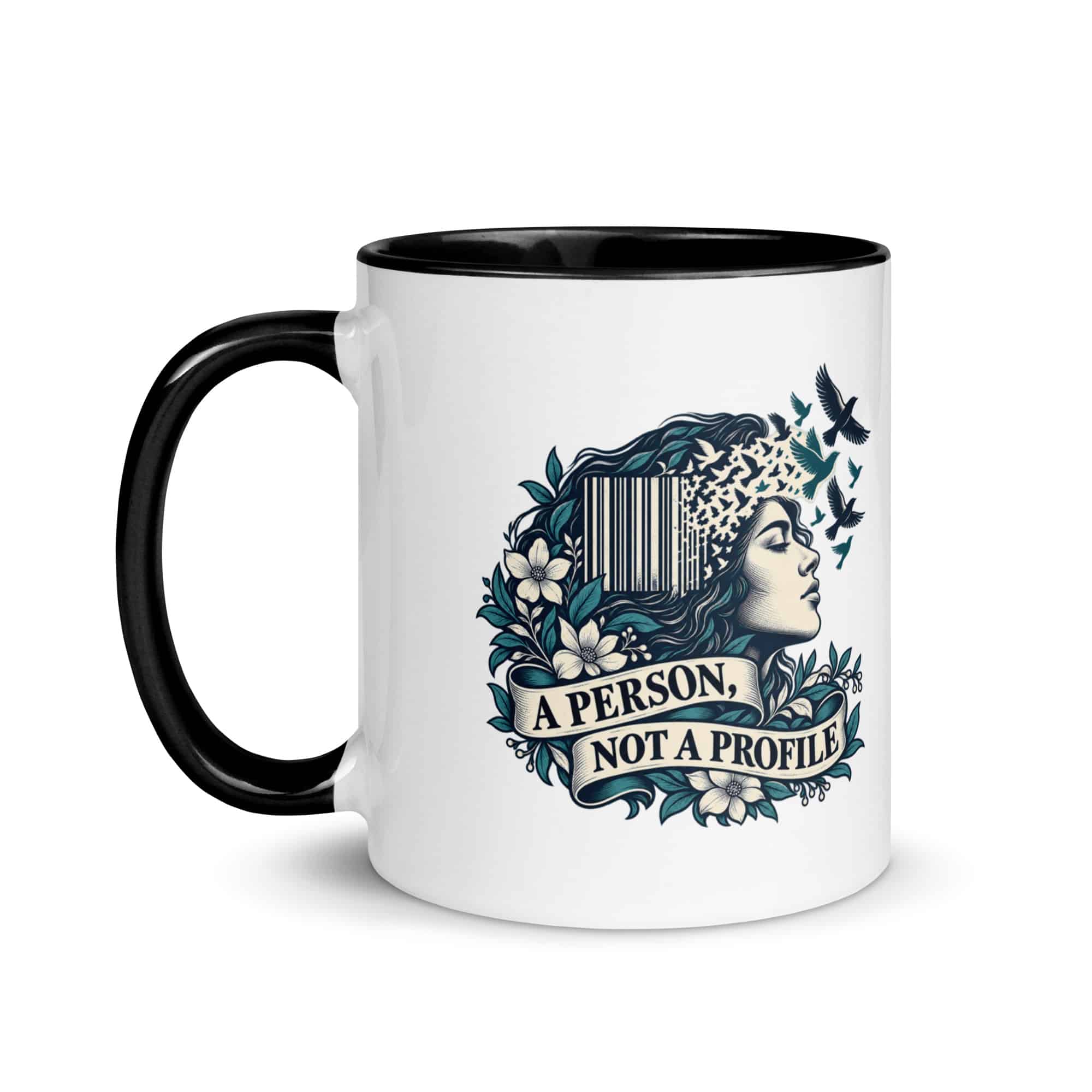Color Inside Coffee Mug: A person, not a profile