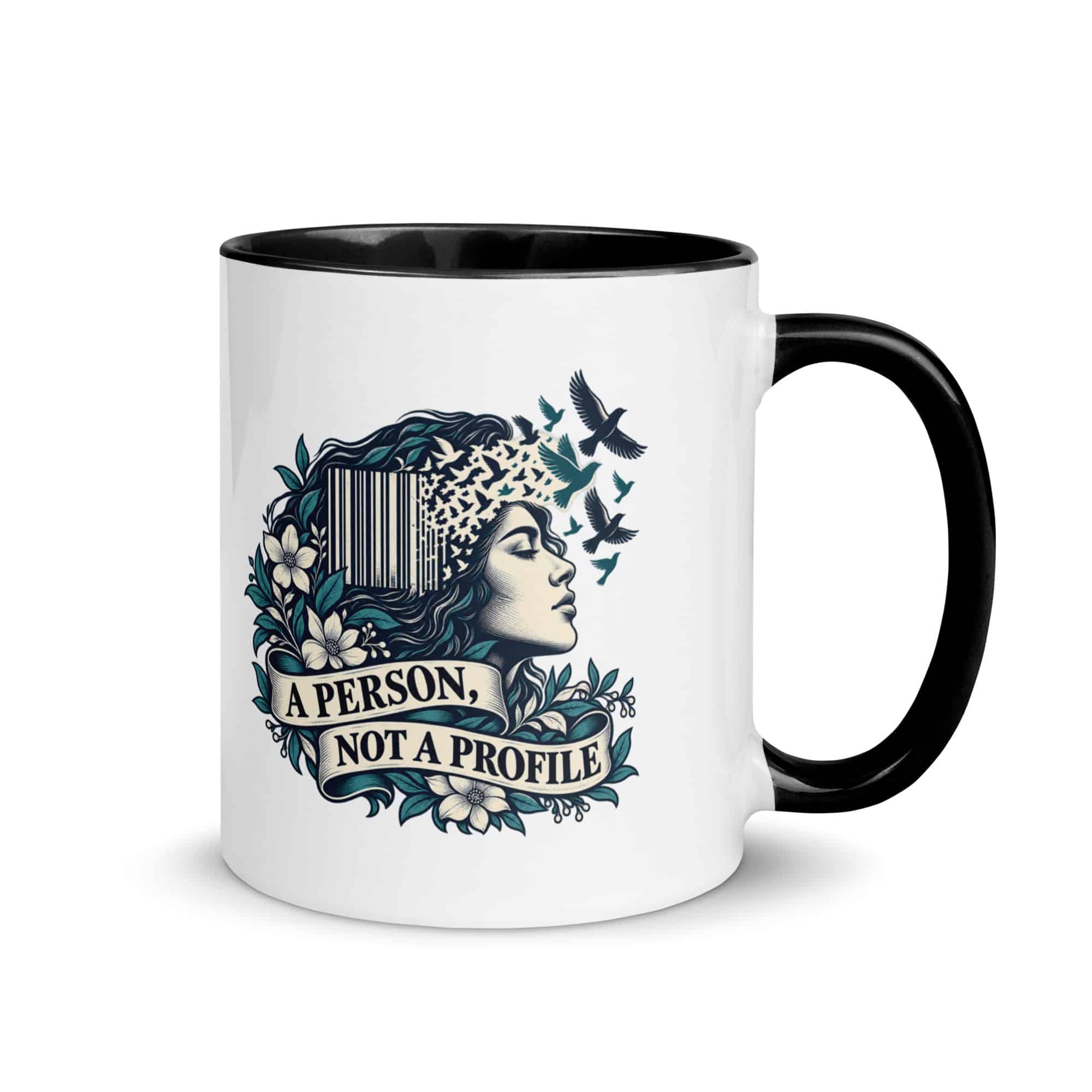 Color Inside Coffee Mug: A person, not a profile