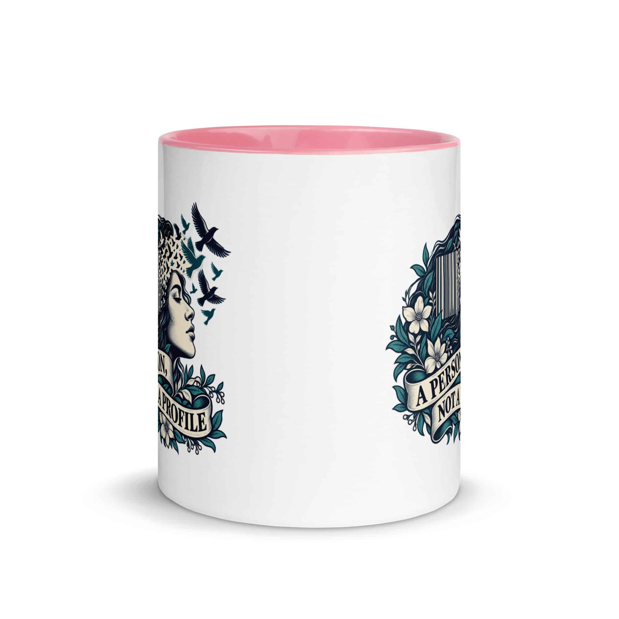 Color Inside Coffee Mug: A person, not a profile