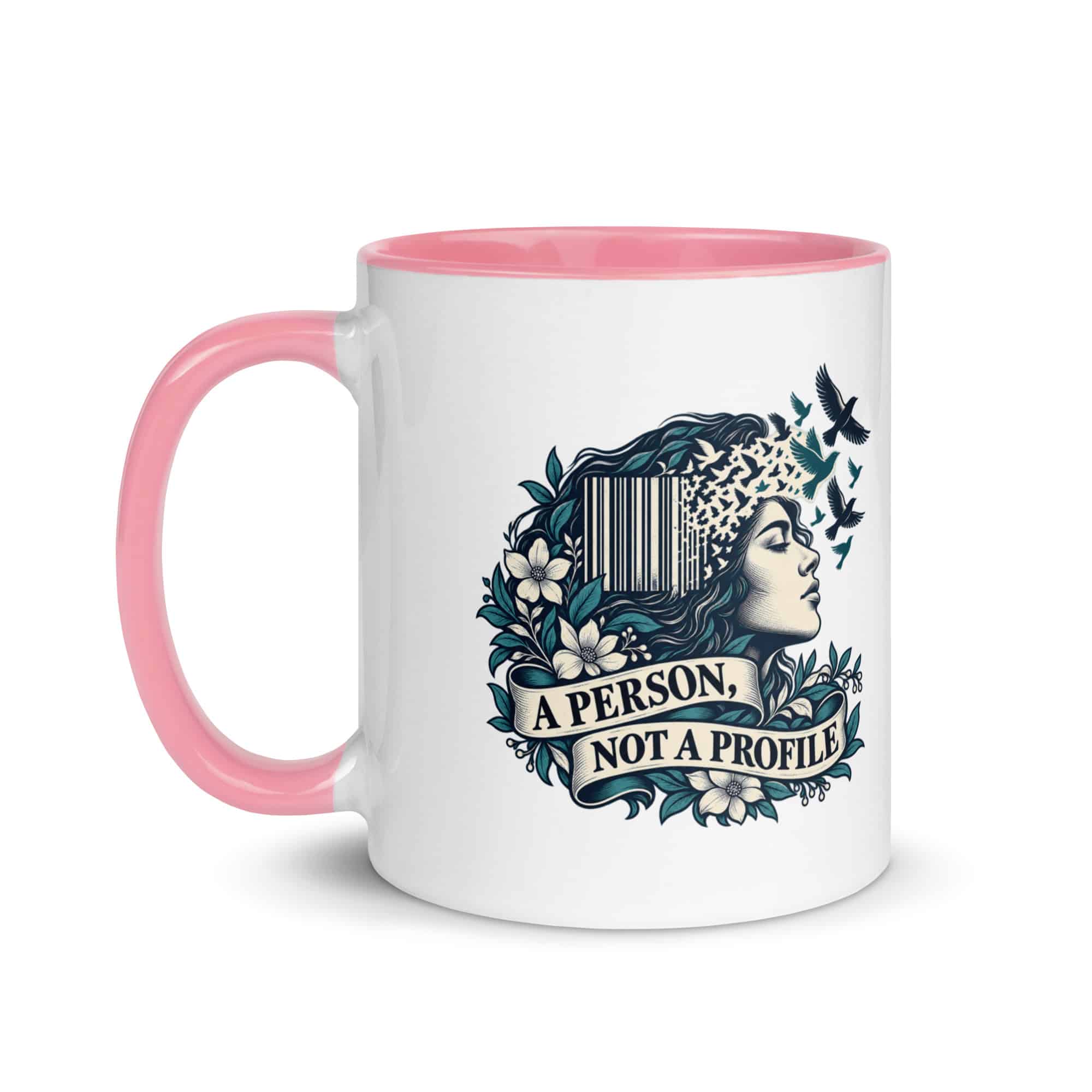 Color Inside Coffee Mug: A person, not a profile