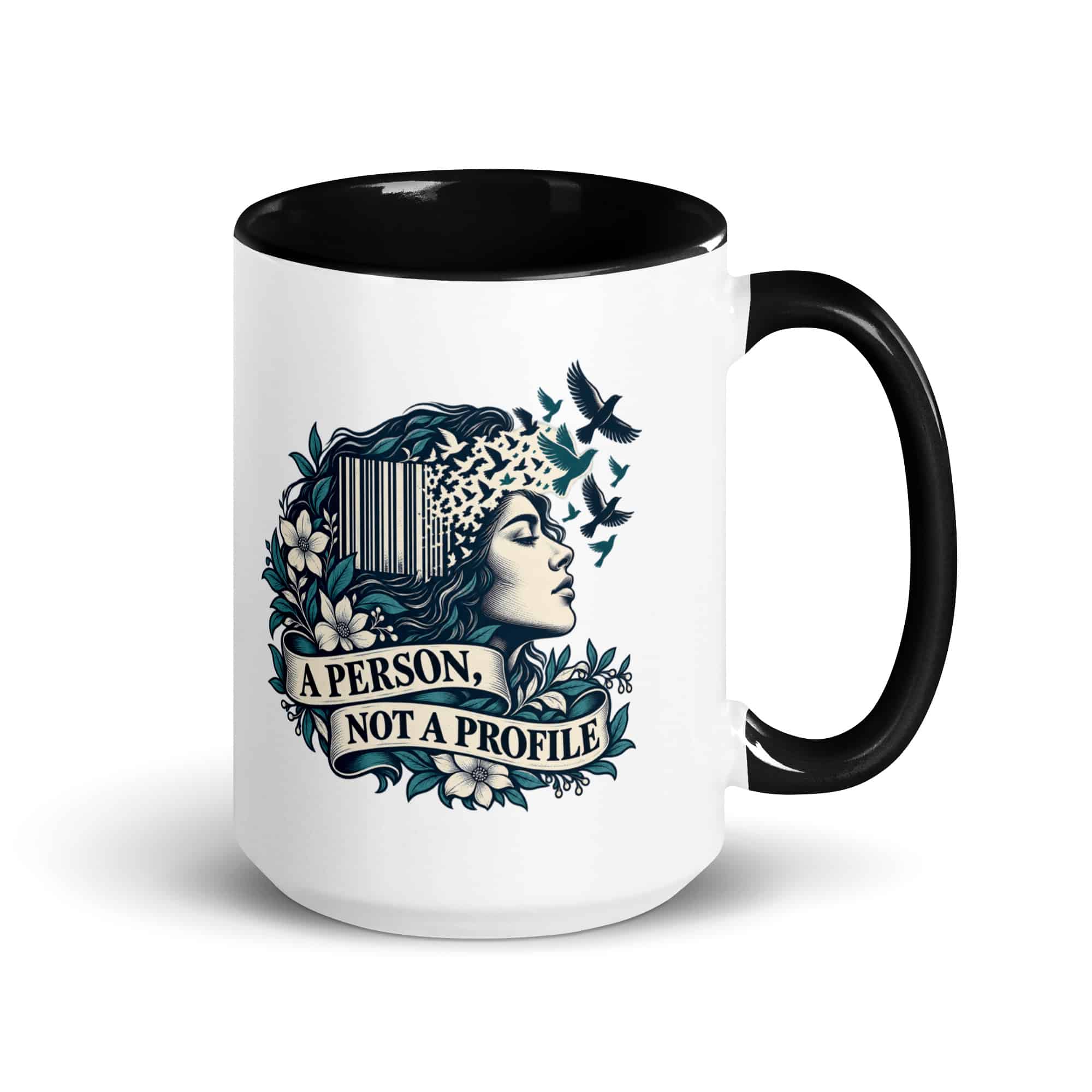 Color Inside Coffee Mug: A person, not a profile