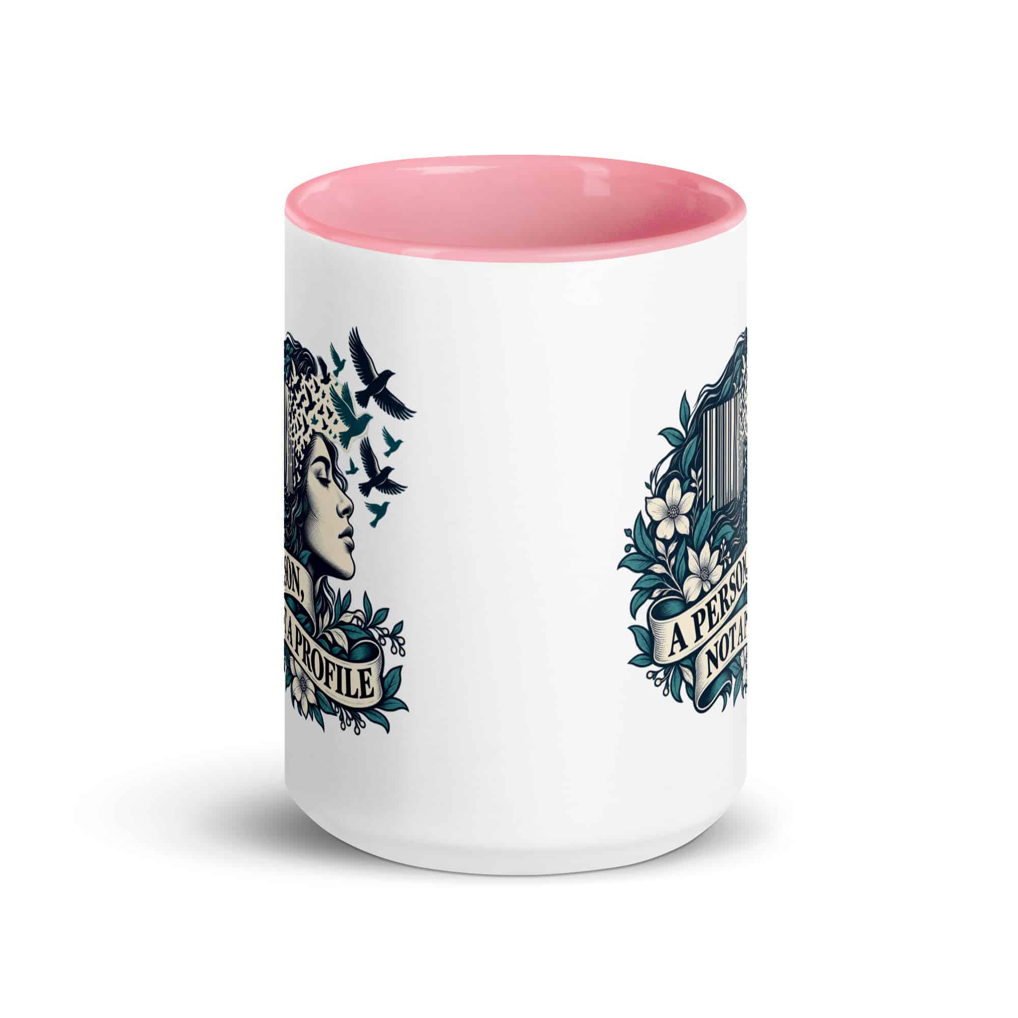 Color Inside Coffee Mug: A person, not a profile
