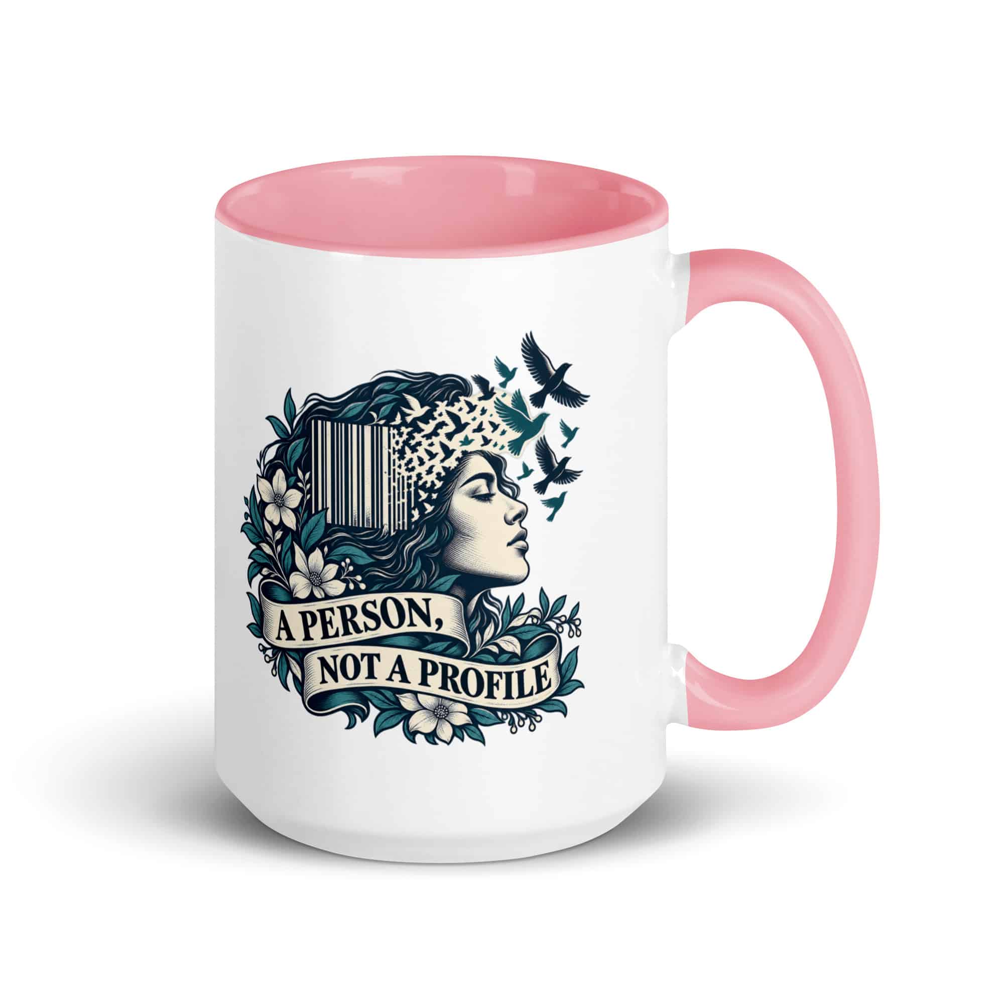 Color Inside Coffee Mug: A person, not a profile