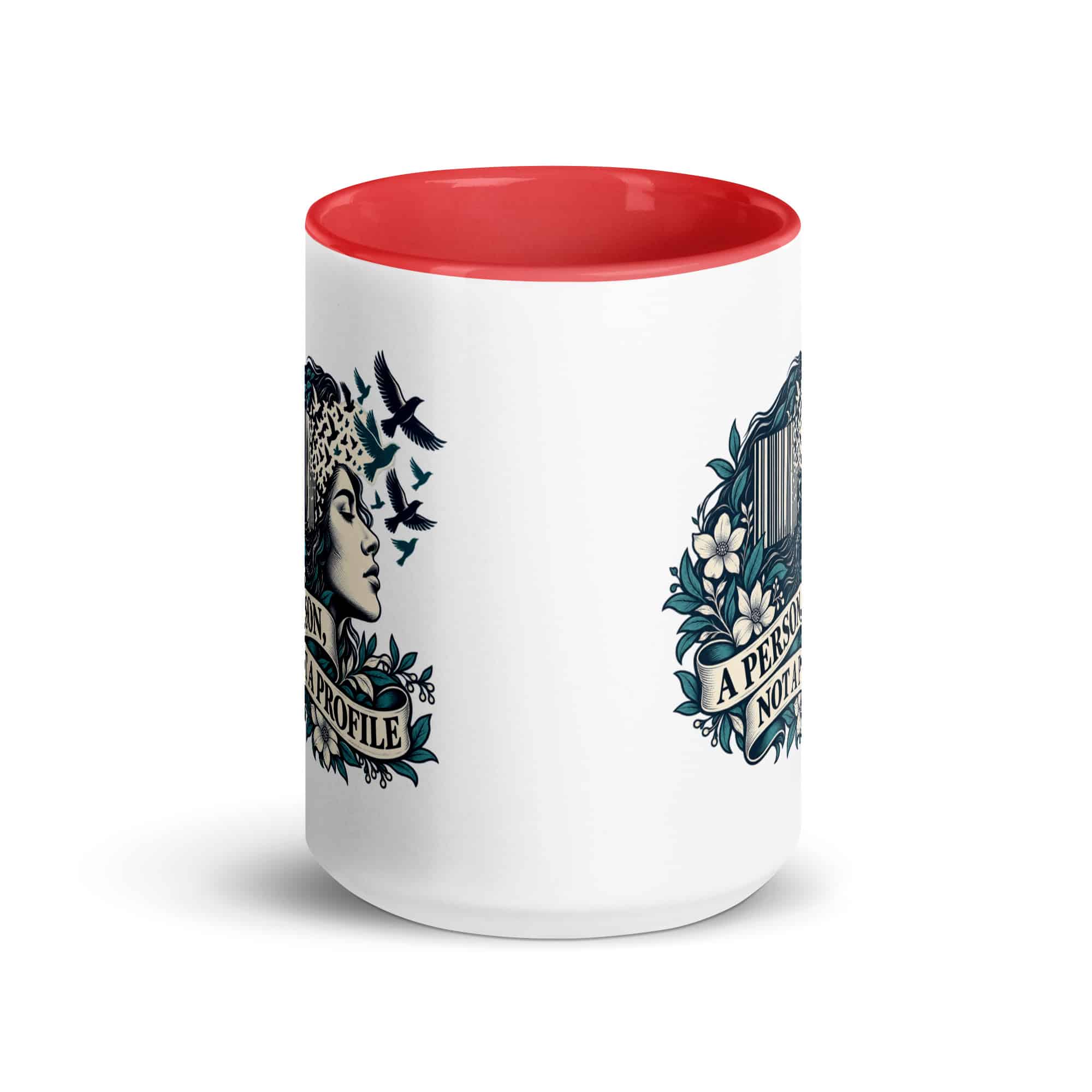 Color Inside Coffee Mug: A person, not a profile