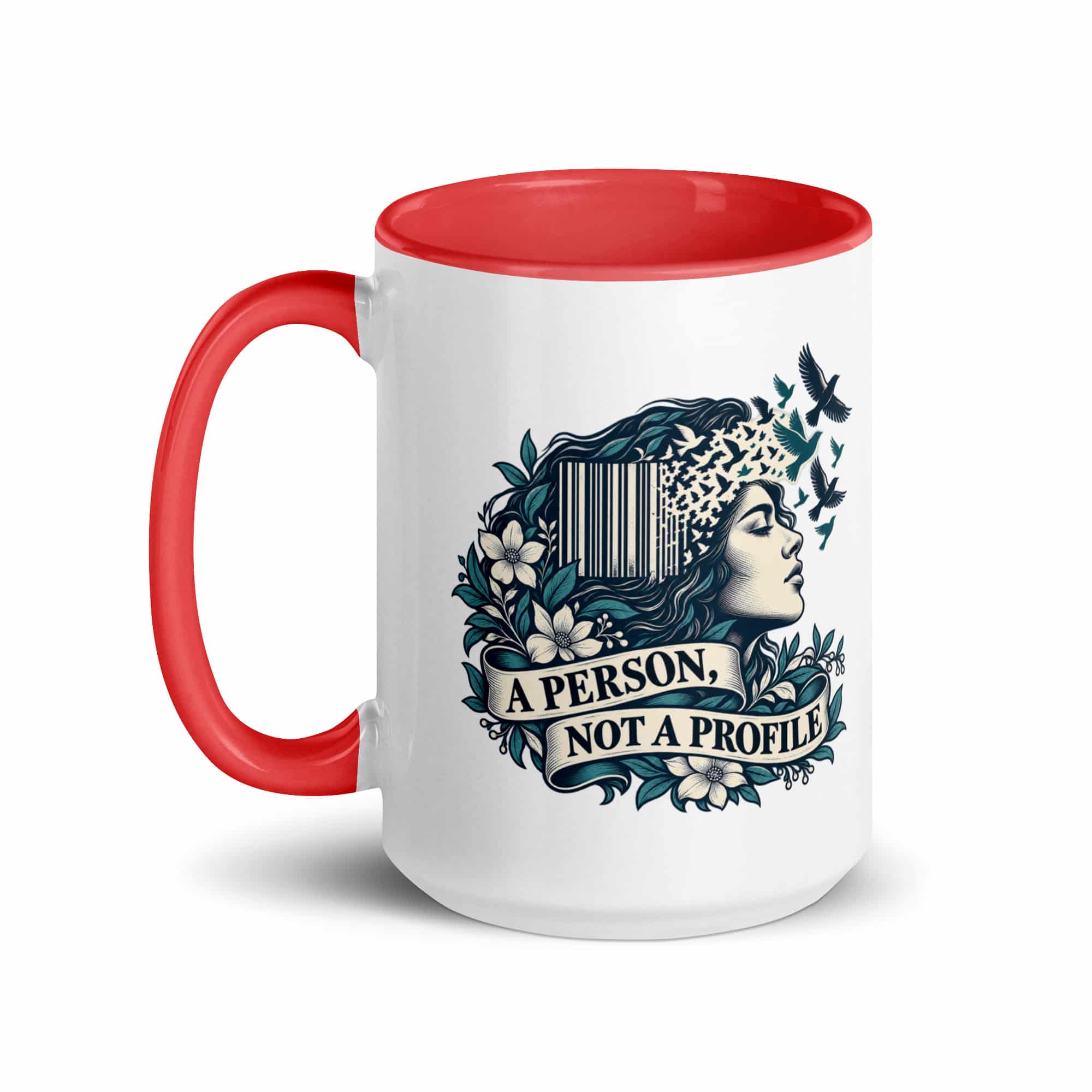 Color Inside Coffee Mug: A person, not a profile