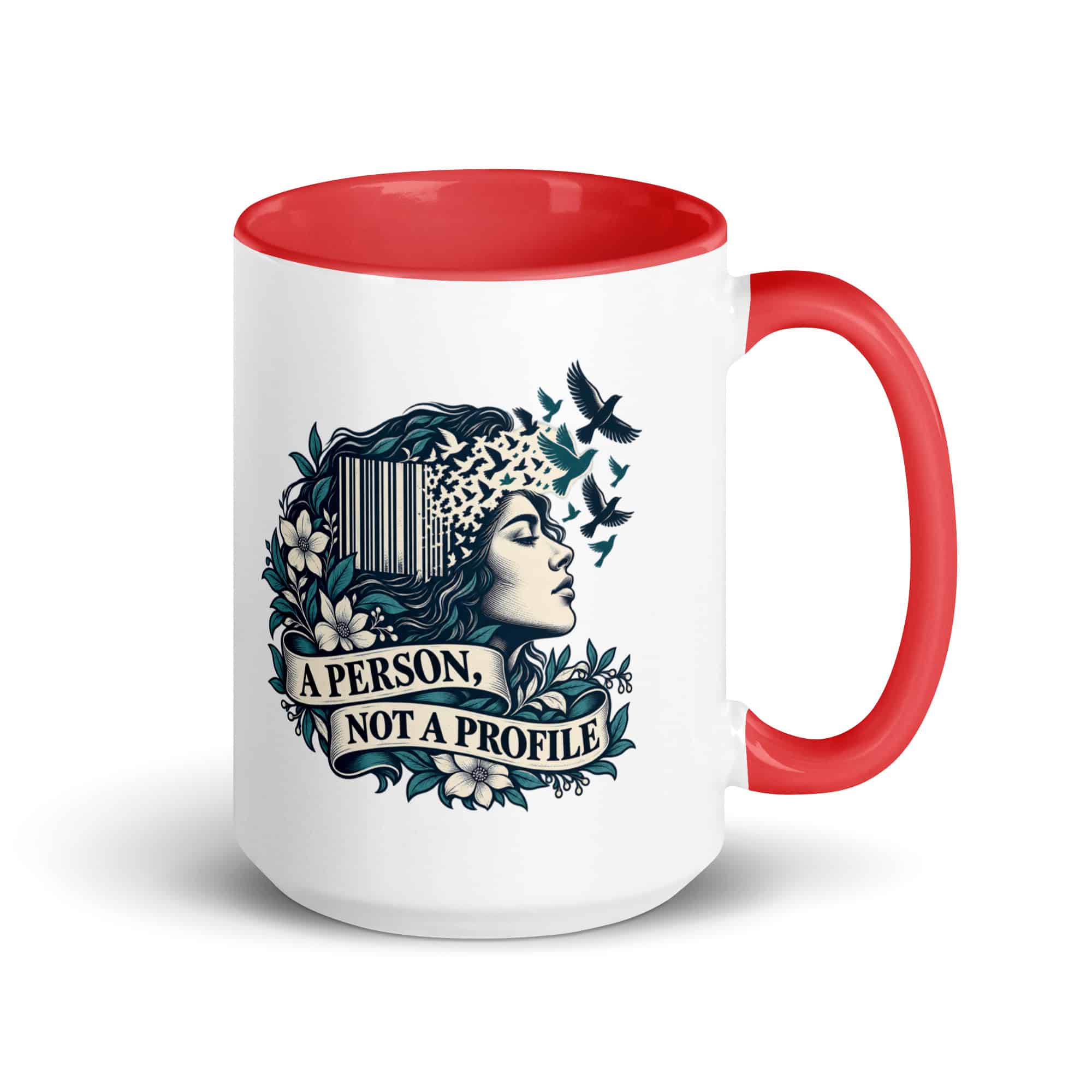 Color Inside Coffee Mug: A person, not a profile