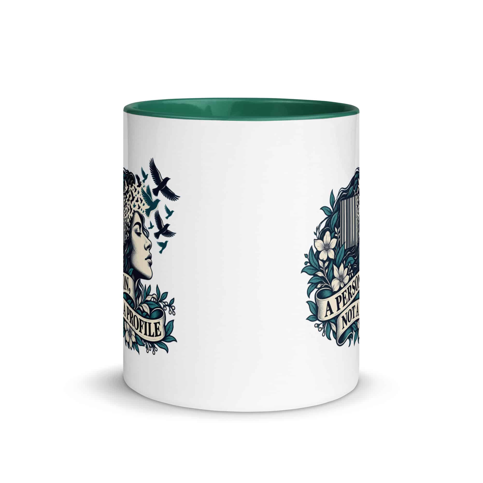 Color Inside Coffee Mug: A person, not a profile