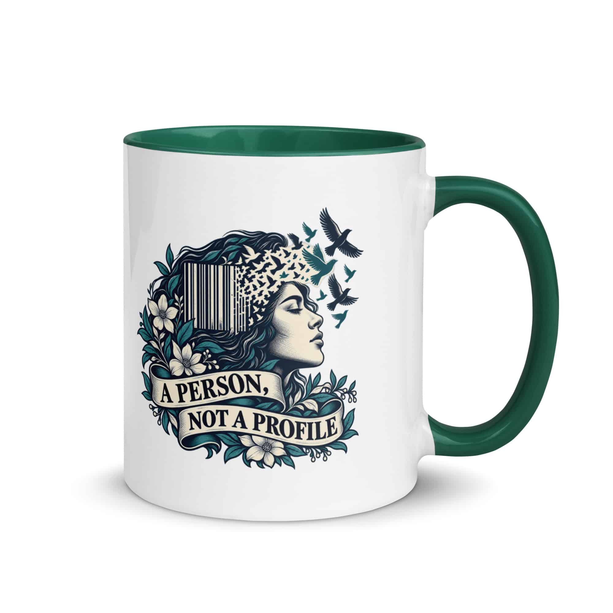 Color Inside Coffee Mug: A person, not a profile
