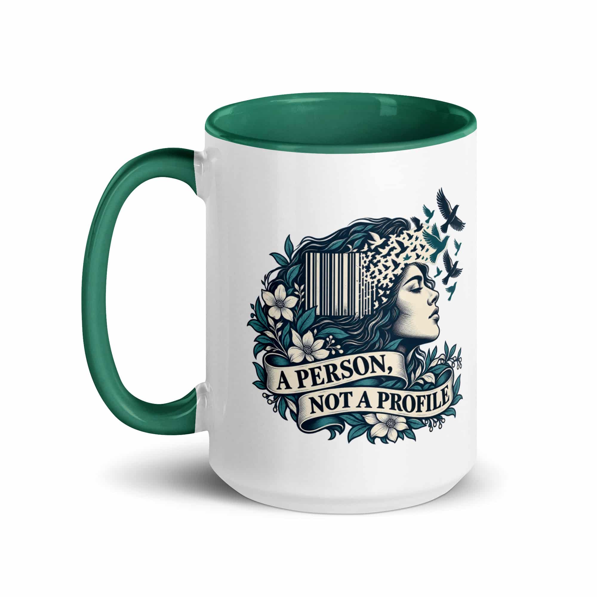 Color Inside Coffee Mug: A person, not a profile