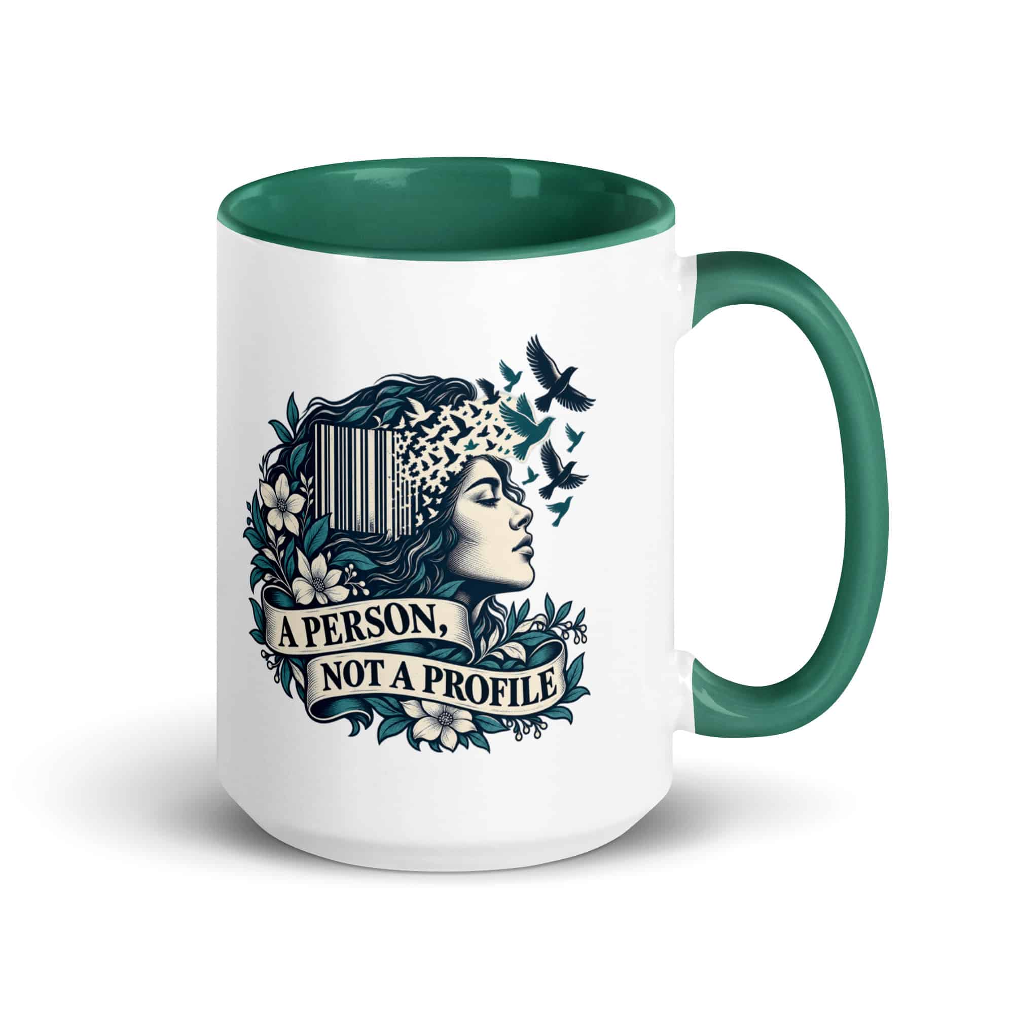 Color Inside Coffee Mug: A person, not a profile