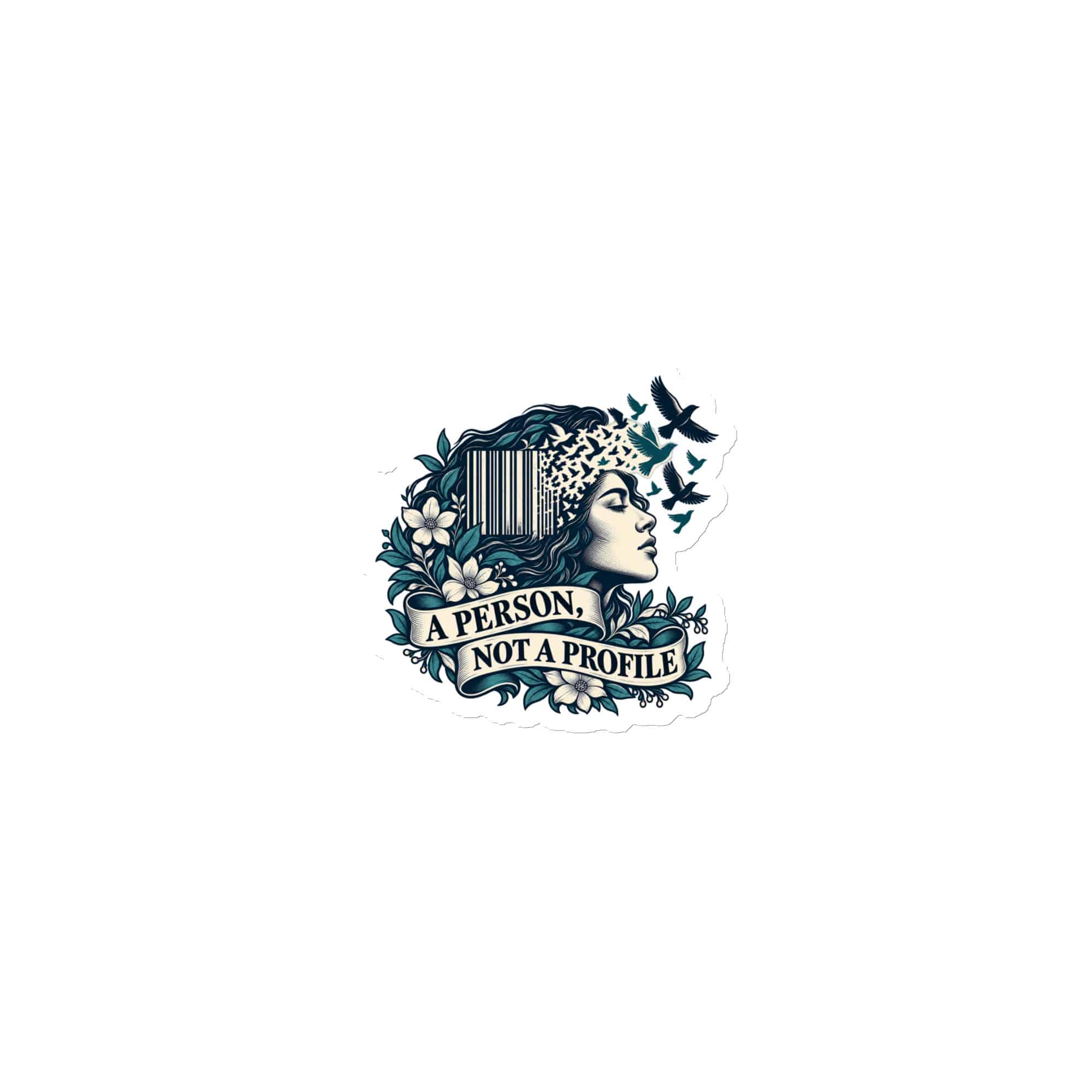 Die-Cut Magnet: A person, not a profile