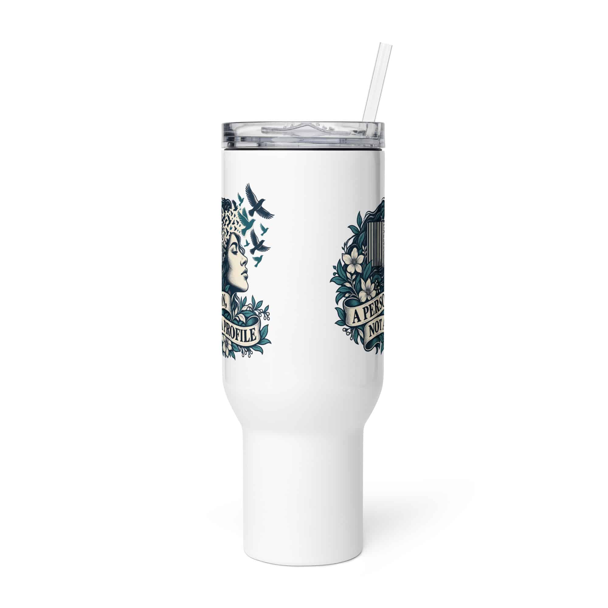 Travel Mug: A person, not a profile