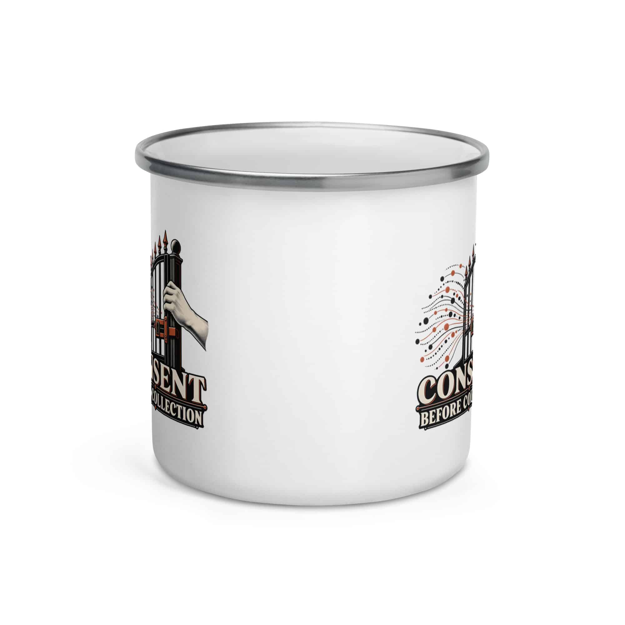 Enamel Camp Mug: Consent before collection