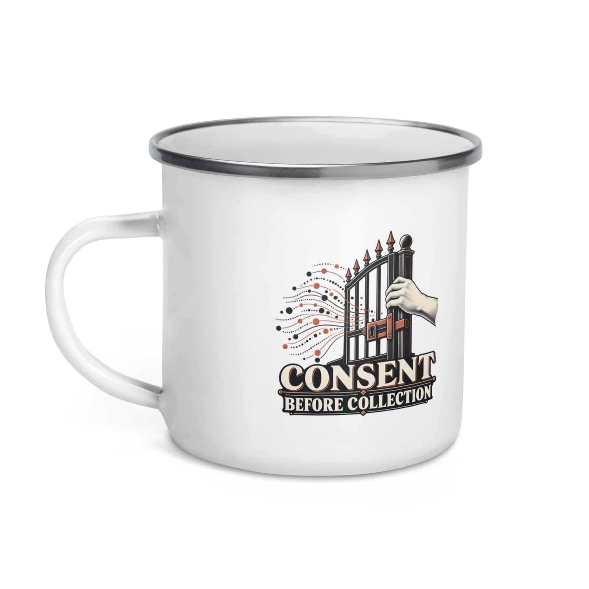 Enamel Camp Mug: Consent before collection