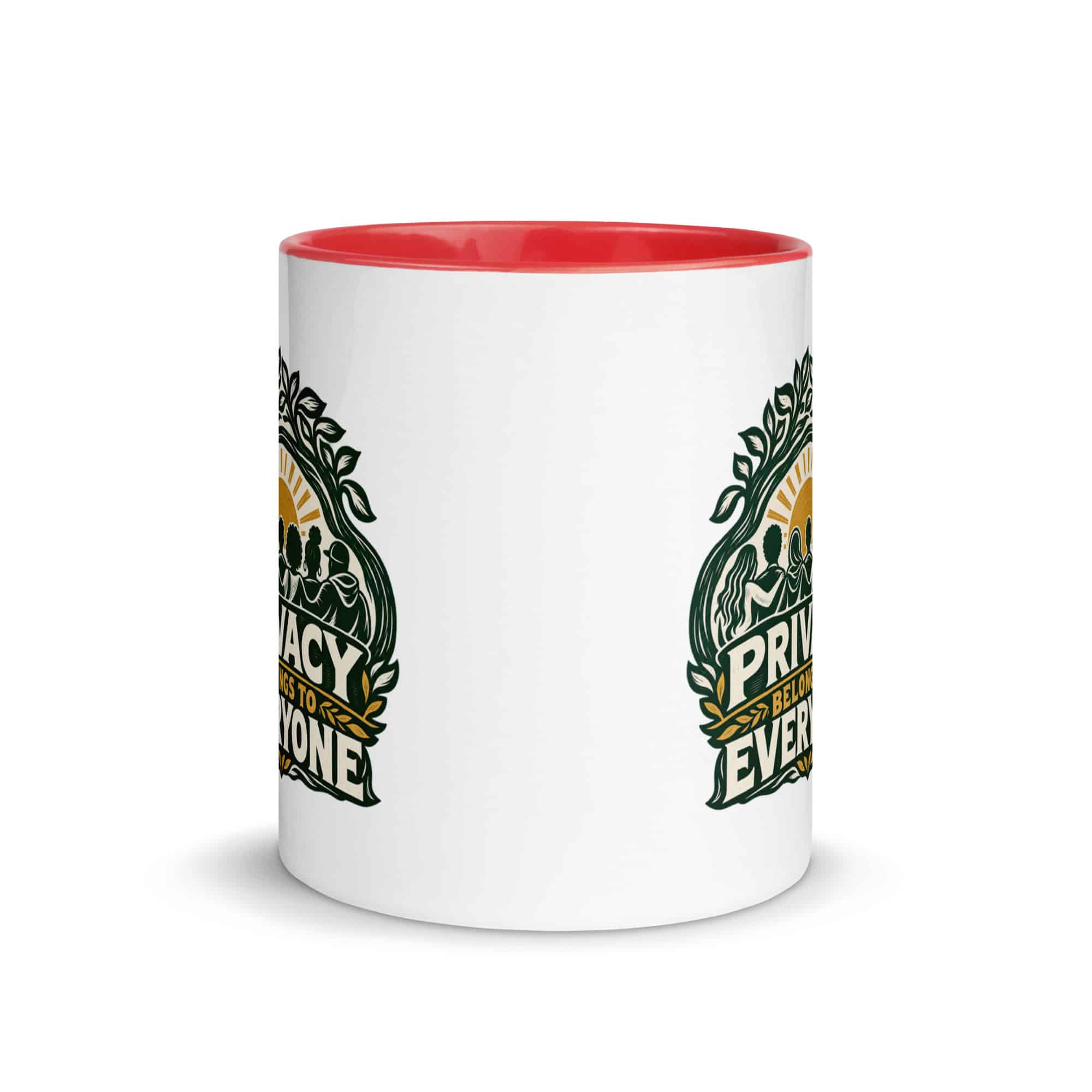 Color Inside Coffee Mug: Privacy belongs to everyone
