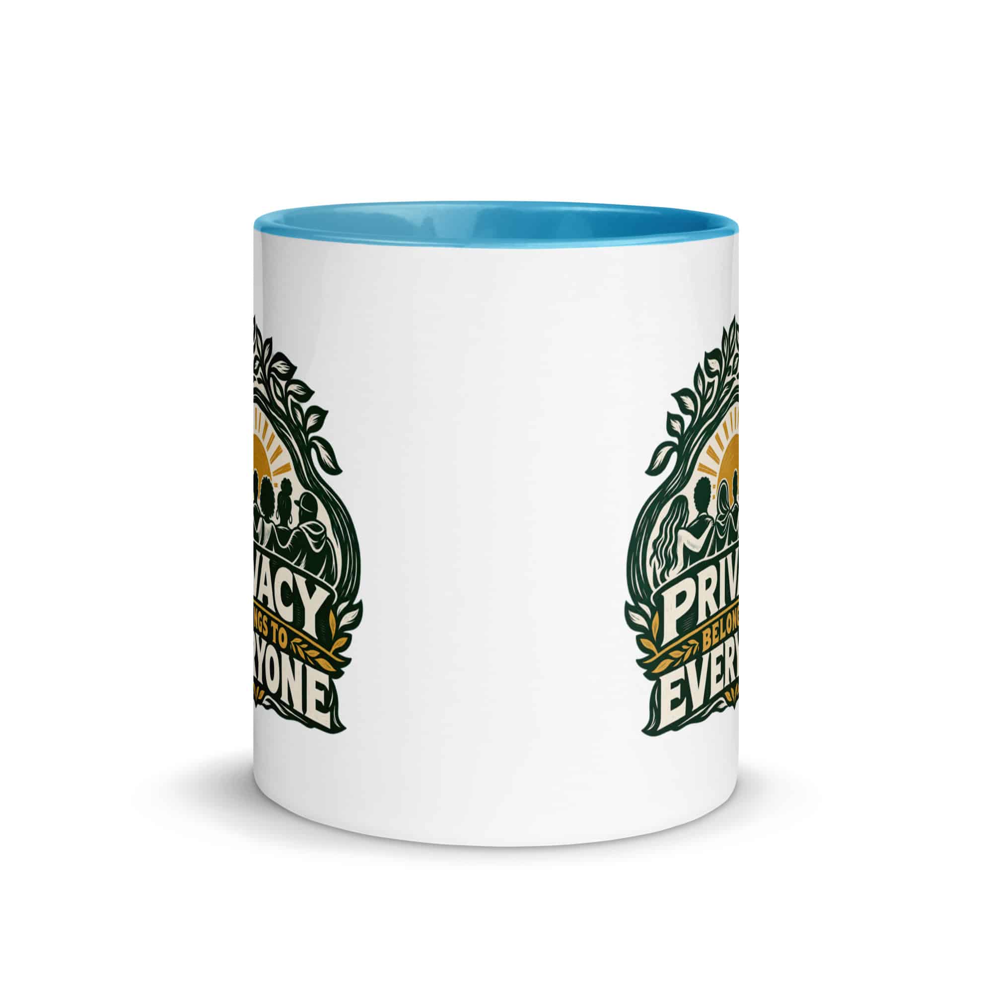 Color Inside Coffee Mug: Privacy belongs to everyone