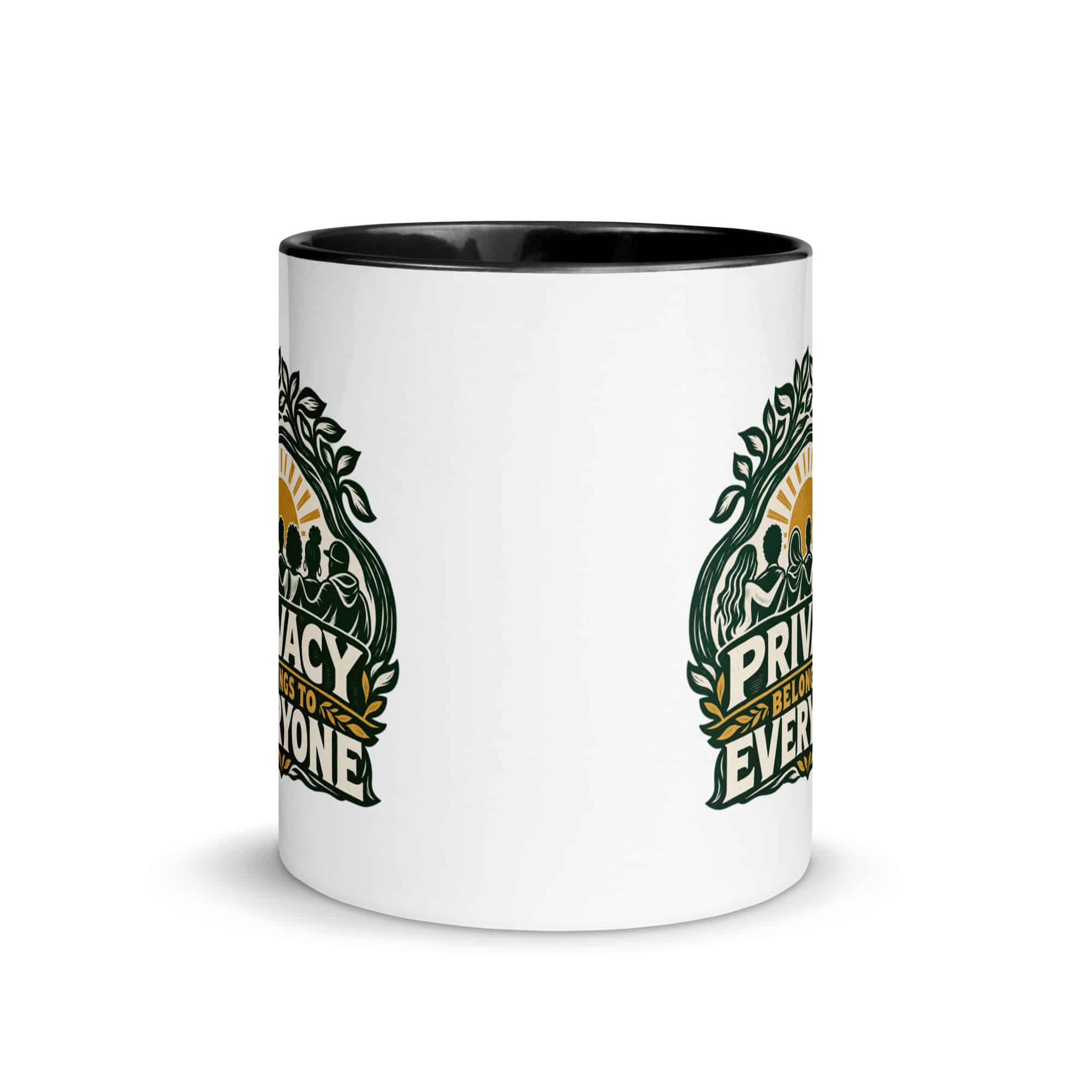 Color Inside Coffee Mug: Privacy belongs to everyone