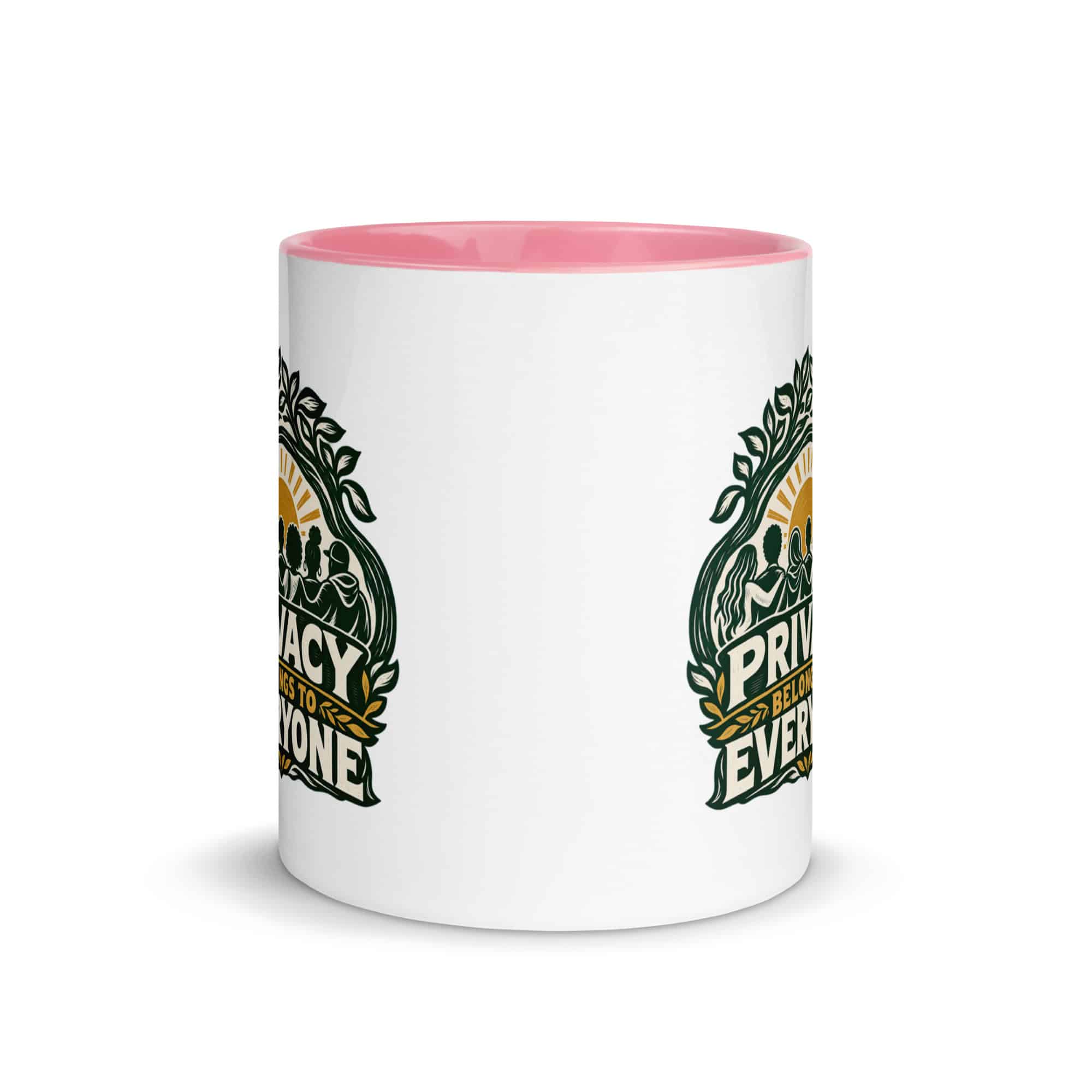 Color Inside Coffee Mug: Privacy belongs to everyone