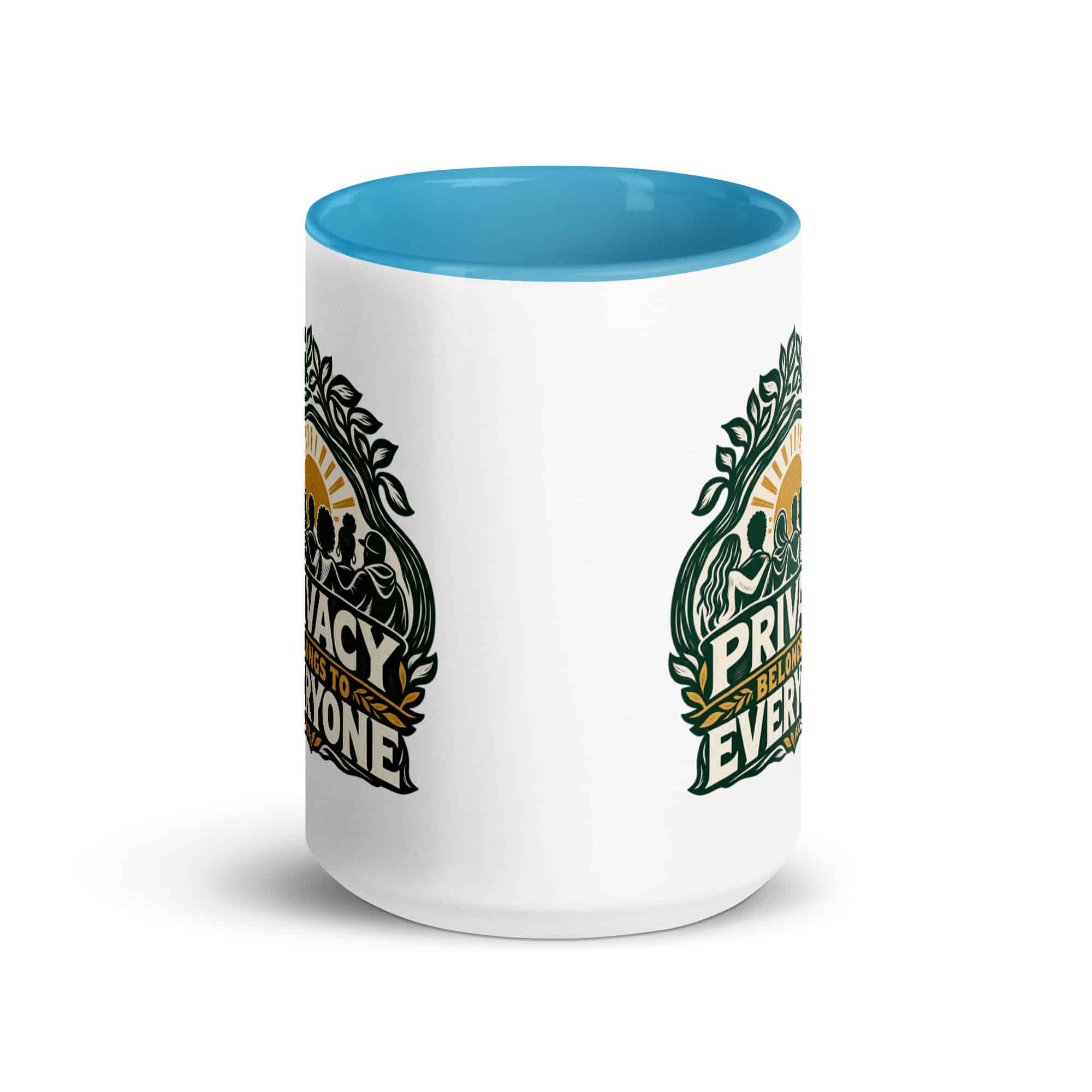 Color Inside Coffee Mug: Privacy belongs to everyone