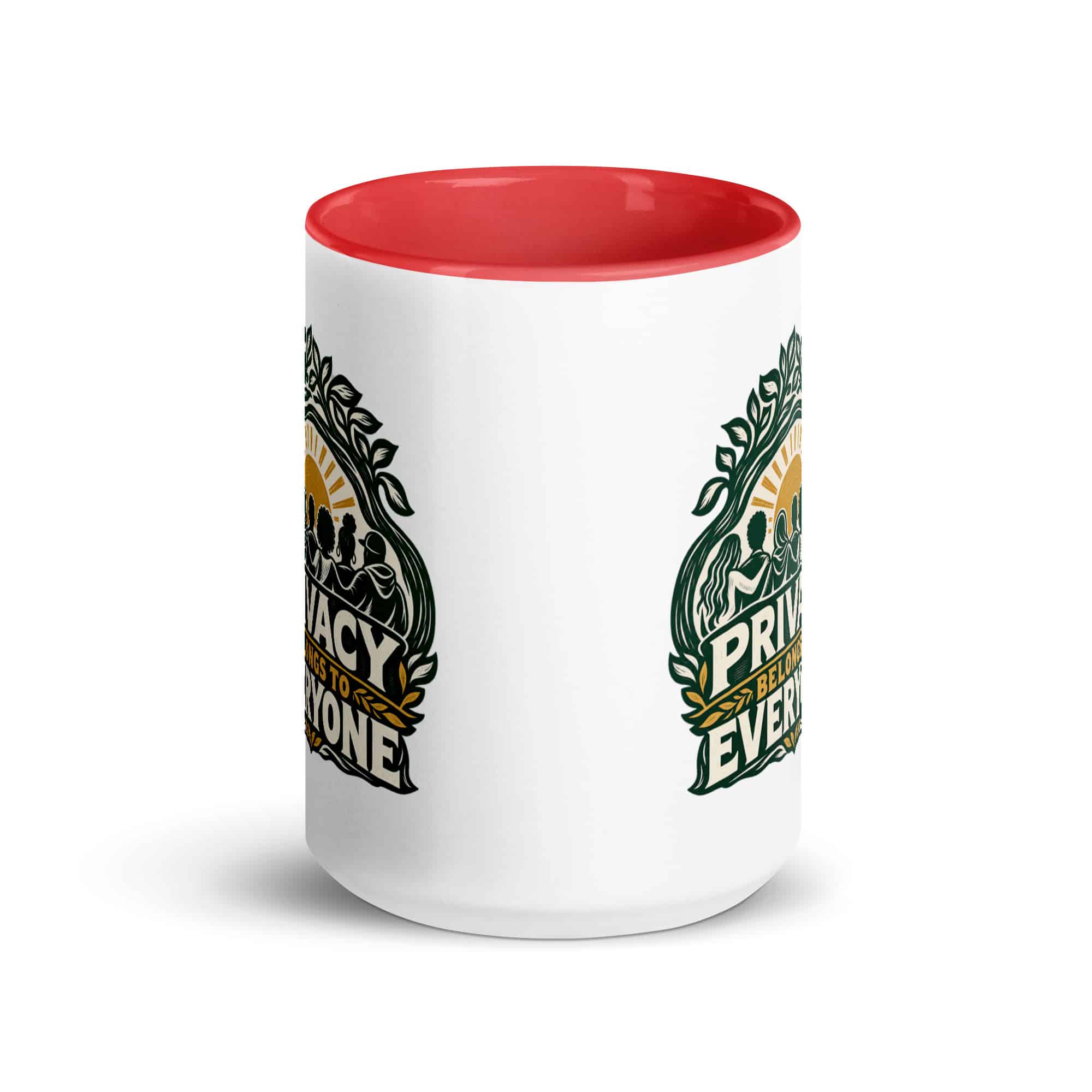Color Inside Coffee Mug: Privacy belongs to everyone