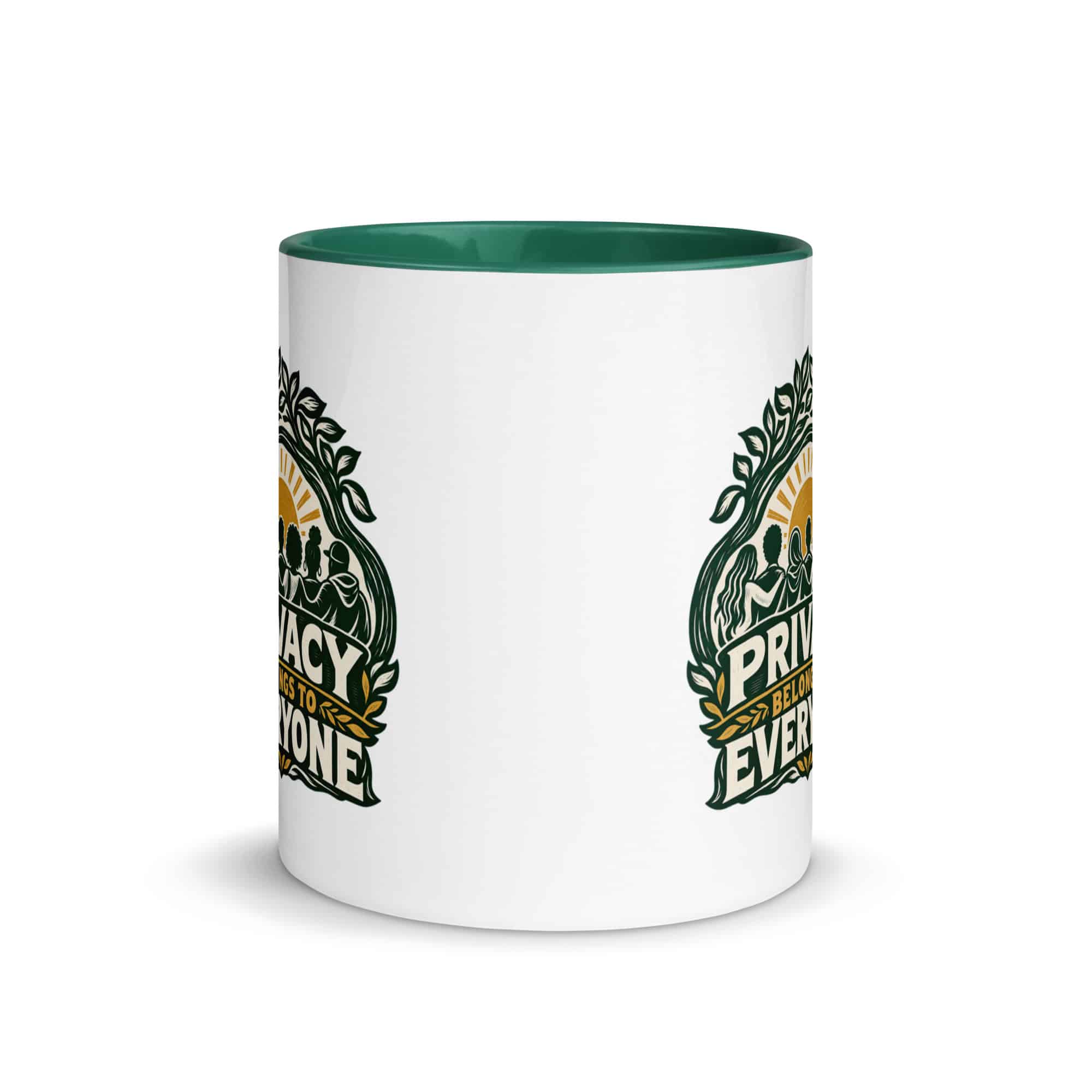 Color Inside Coffee Mug: Privacy belongs to everyone