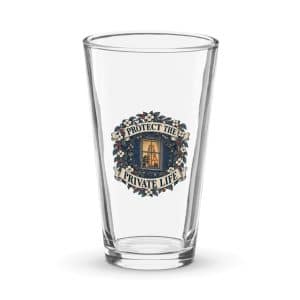 Pint Glass: Protect the private life - 16 oz - Main