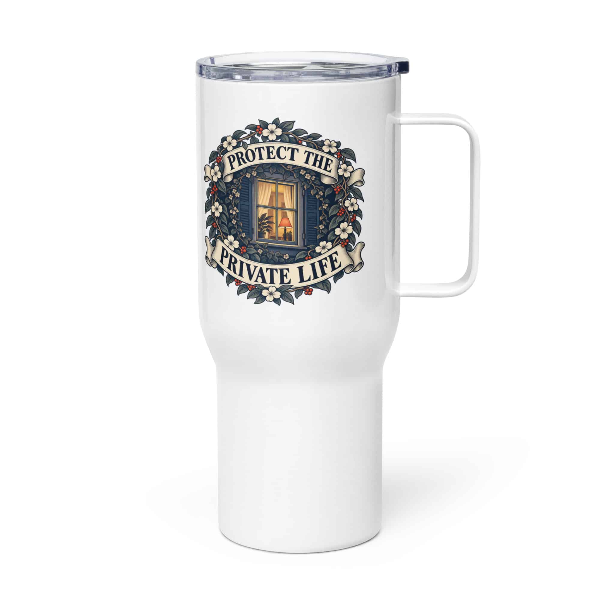 Travel Mug: Protect the private life