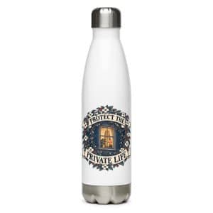 Stainless Steel Water Bottle: Protect the private life - 17 oz - Main