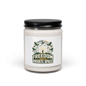 Soy Wax Candle: Freedom needs private space - 9oz - Main