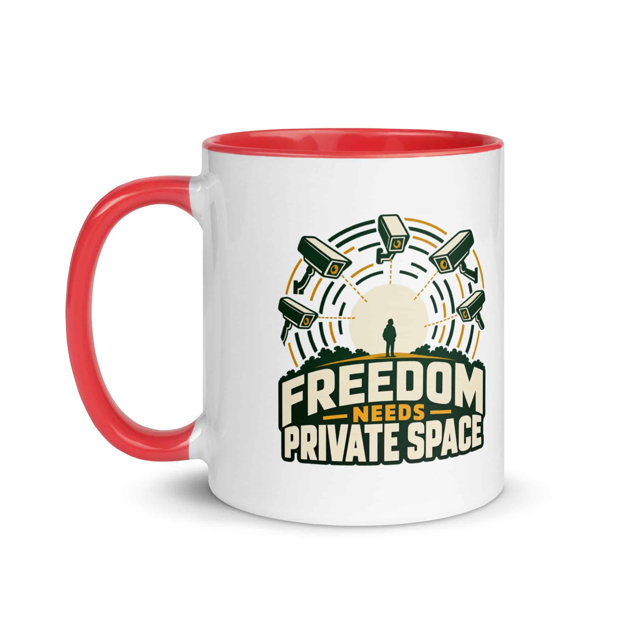 Color Inside Coffee Mug: Freedom needs private space