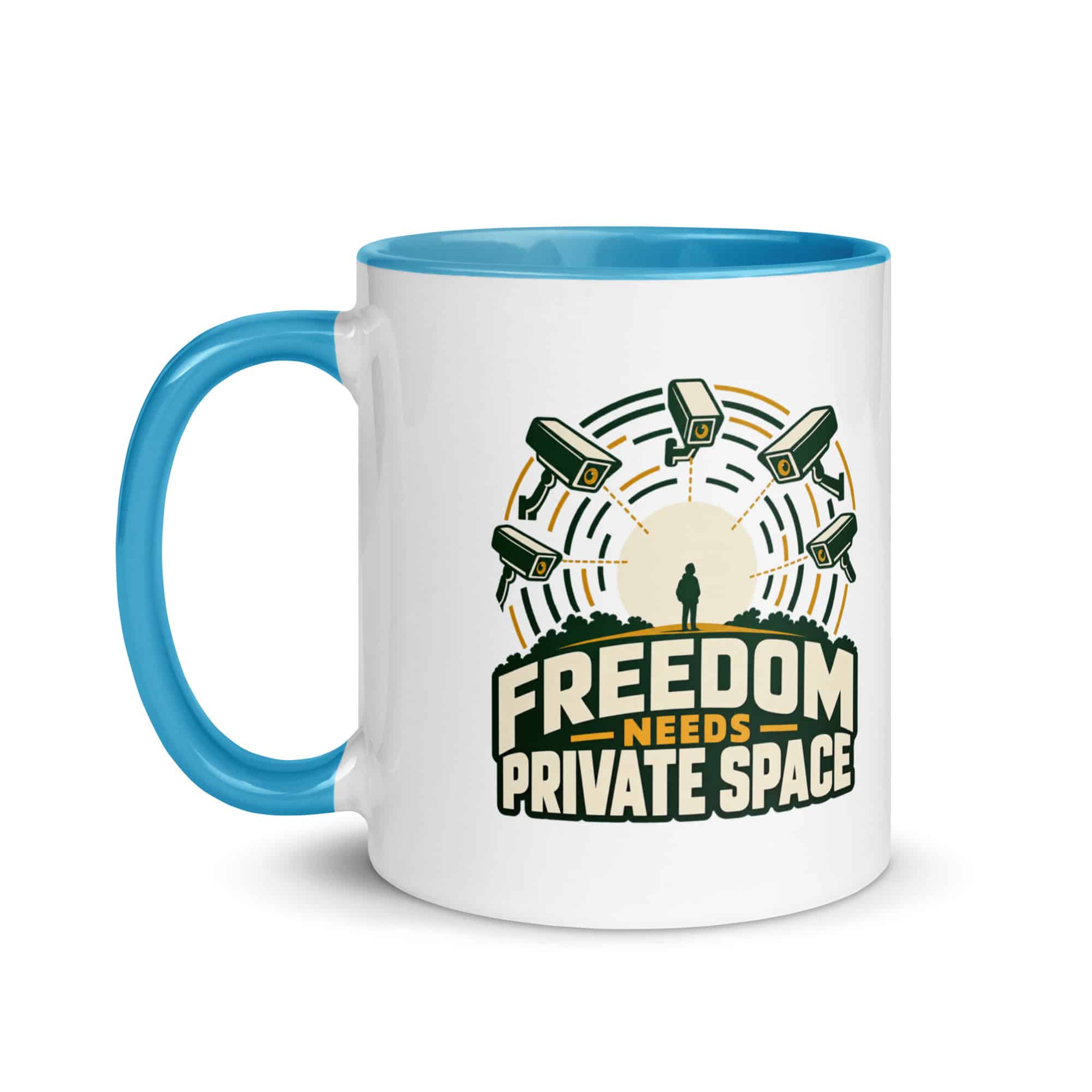 Color Inside Coffee Mug: Freedom needs private space
