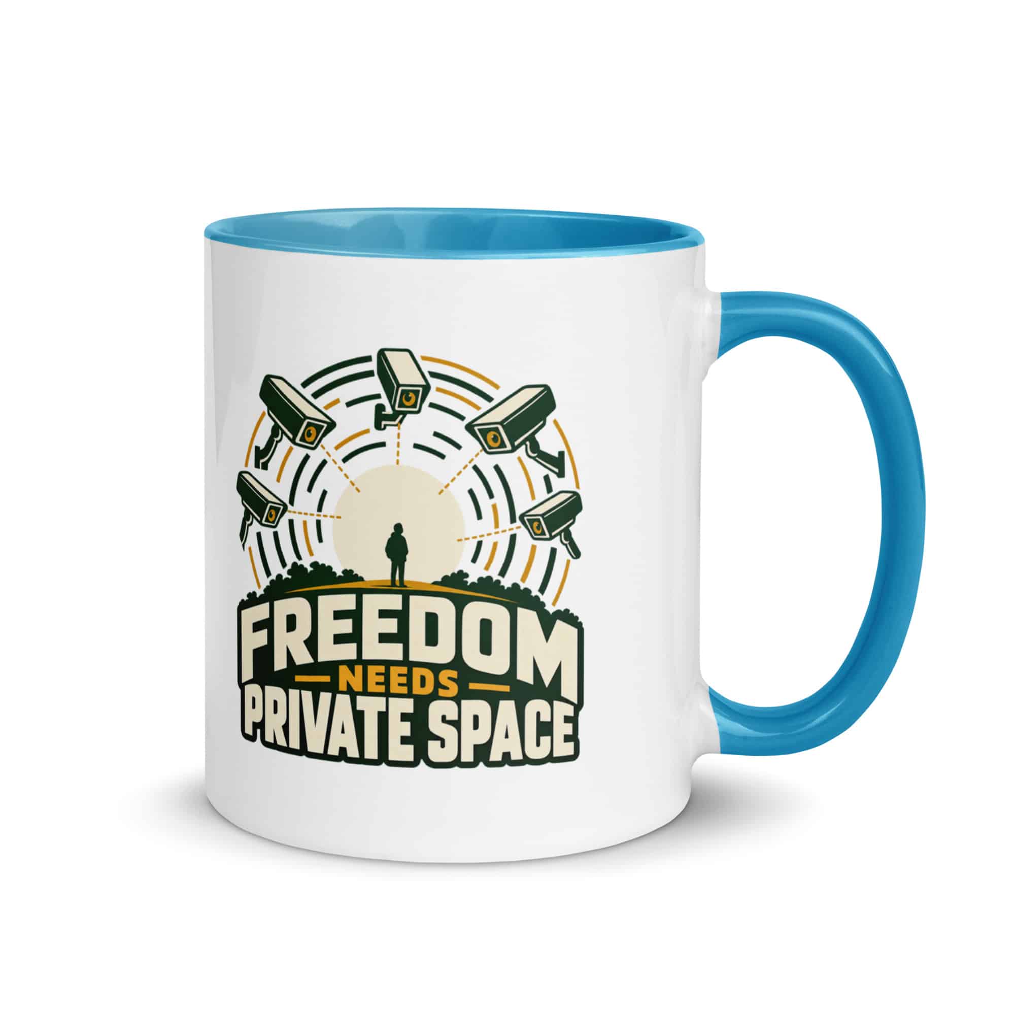 Color Inside Coffee Mug: Freedom needs private space