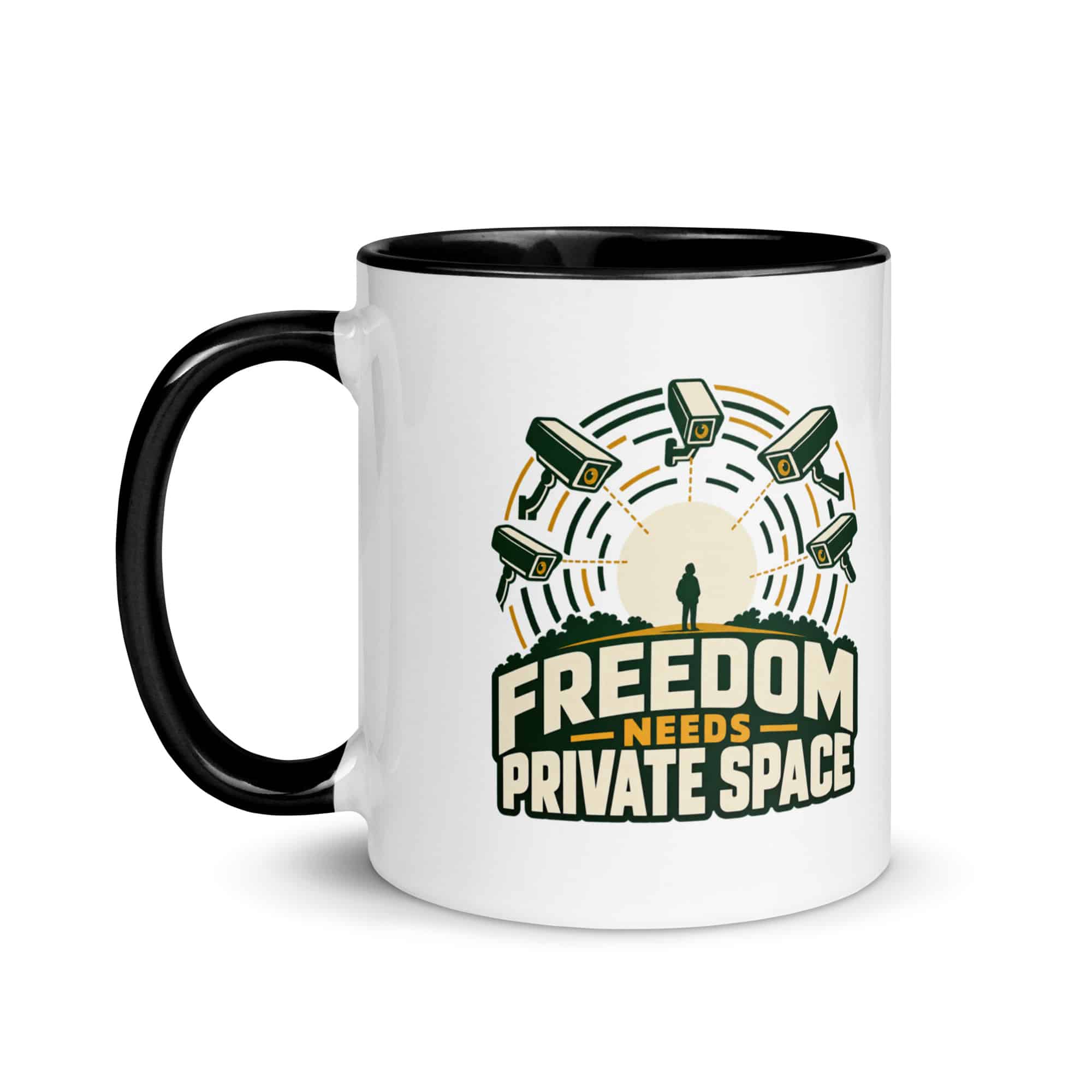 Color Inside Coffee Mug: Freedom needs private space