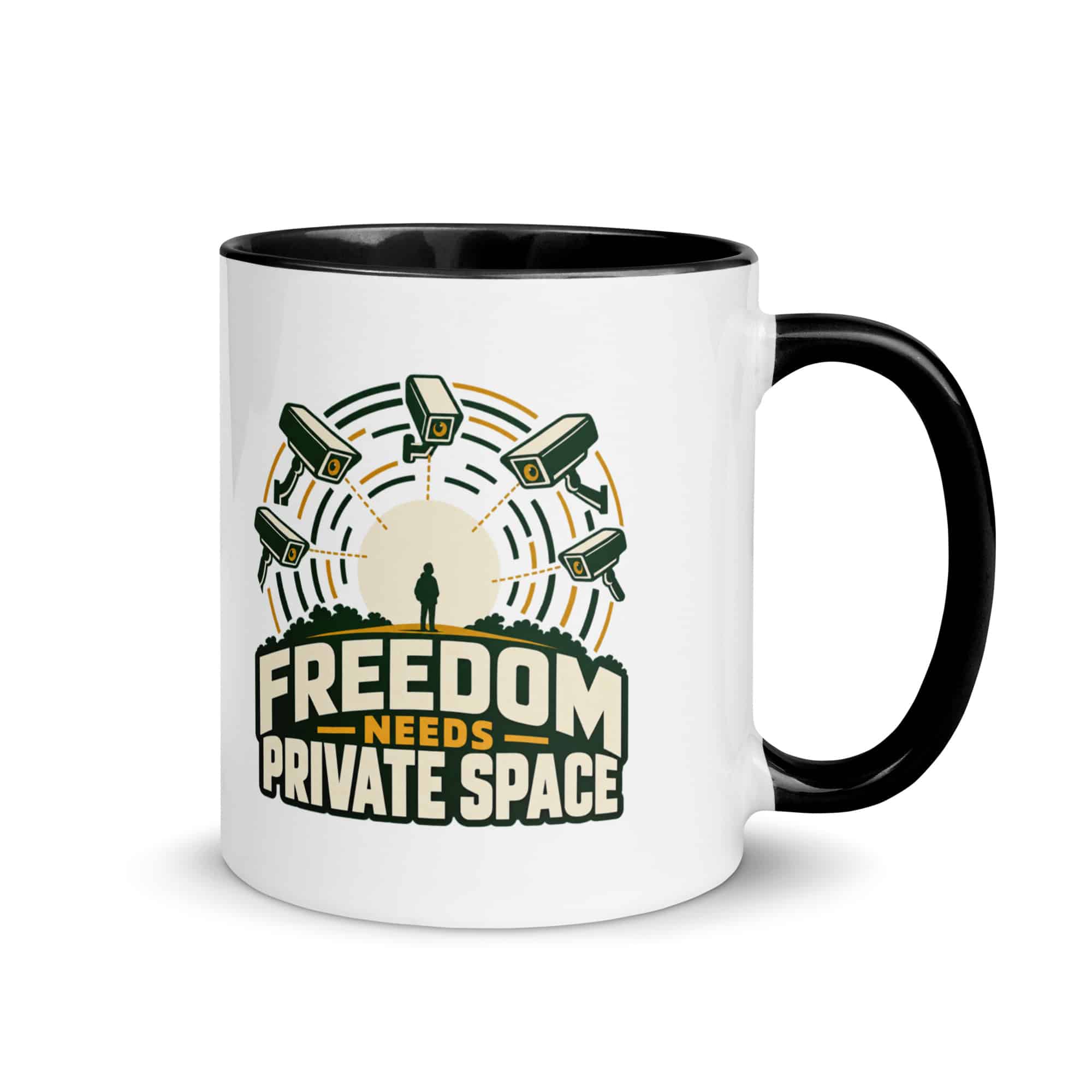 Color Inside Coffee Mug: Freedom needs private space