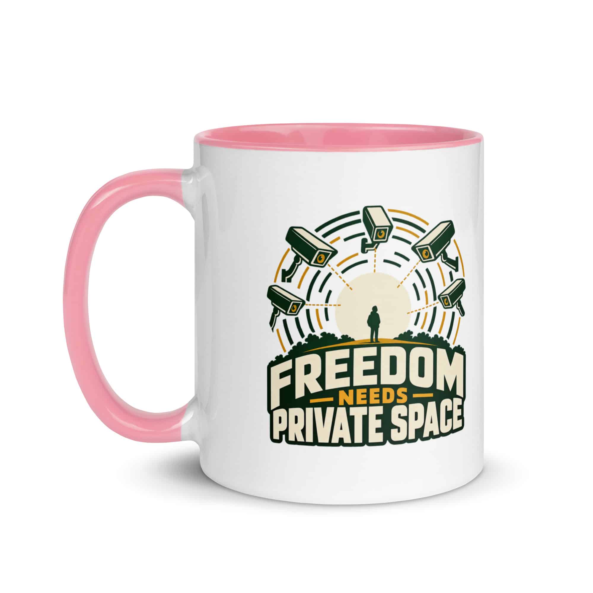 Color Inside Coffee Mug: Freedom needs private space
