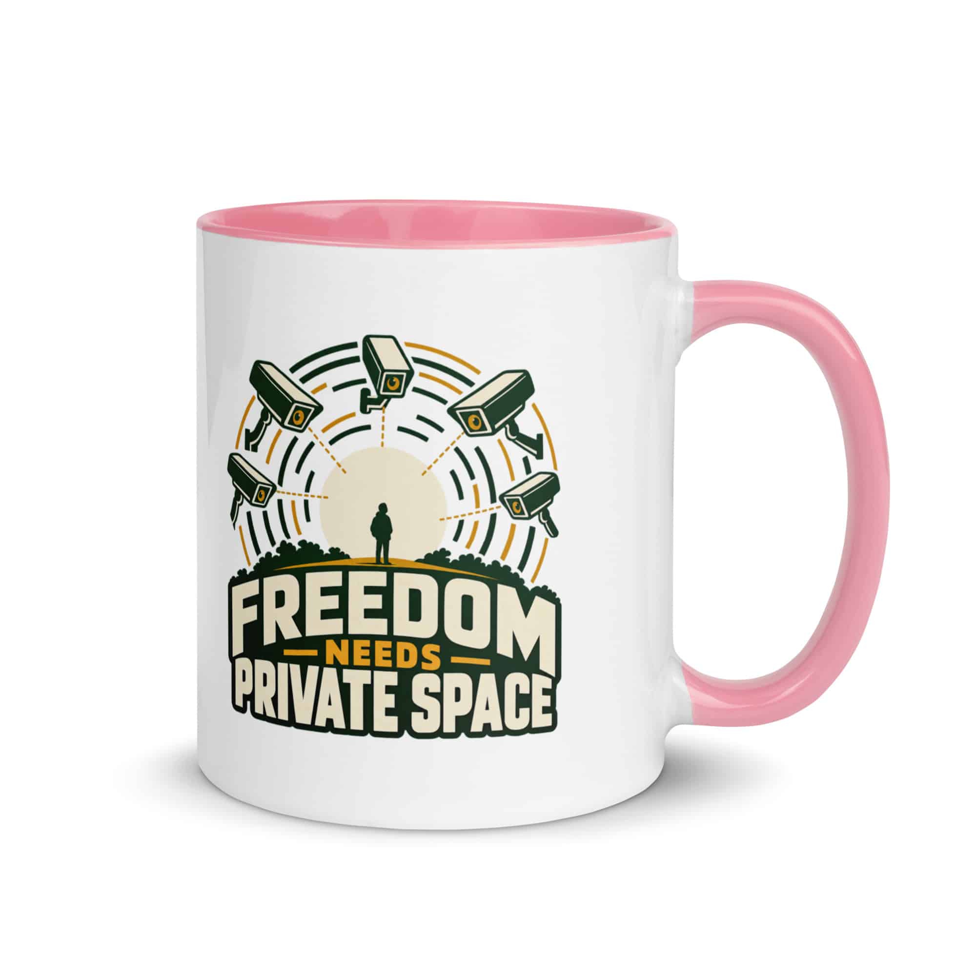 Color Inside Coffee Mug: Freedom needs private space