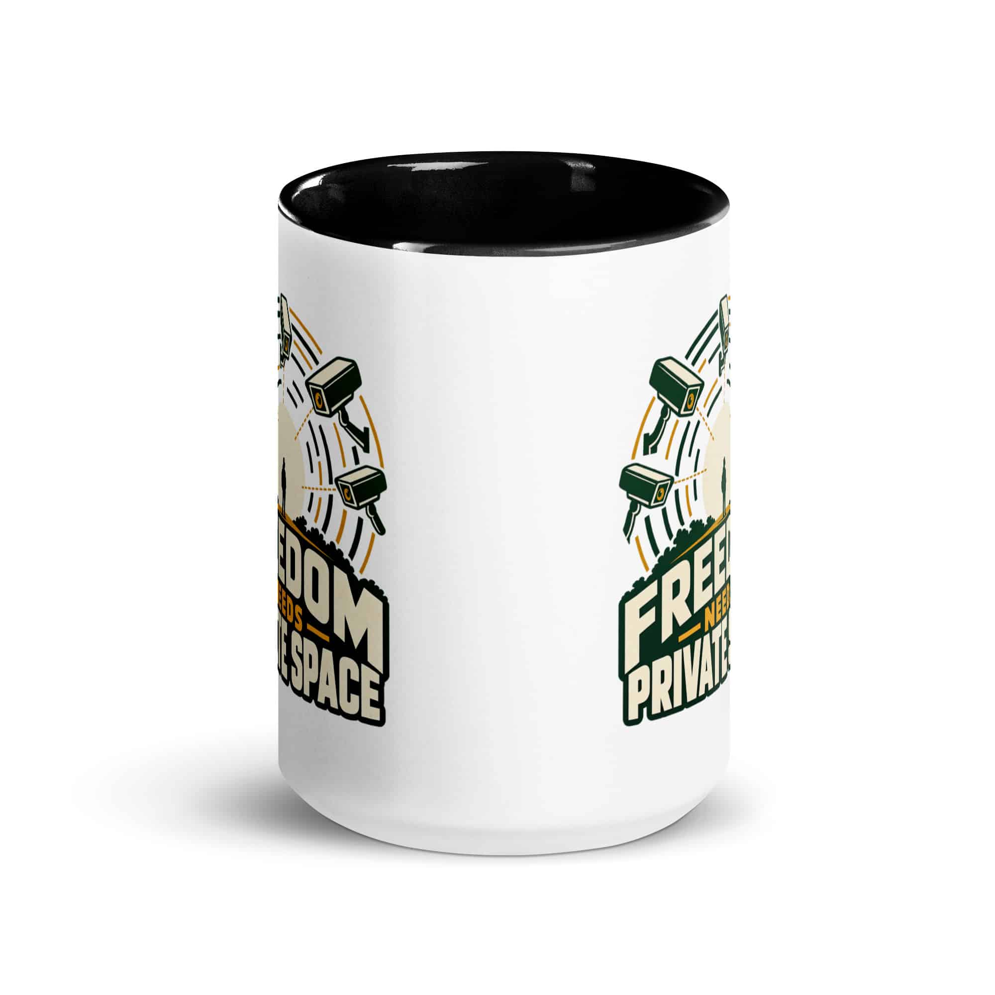 Color Inside Coffee Mug: Freedom needs private space