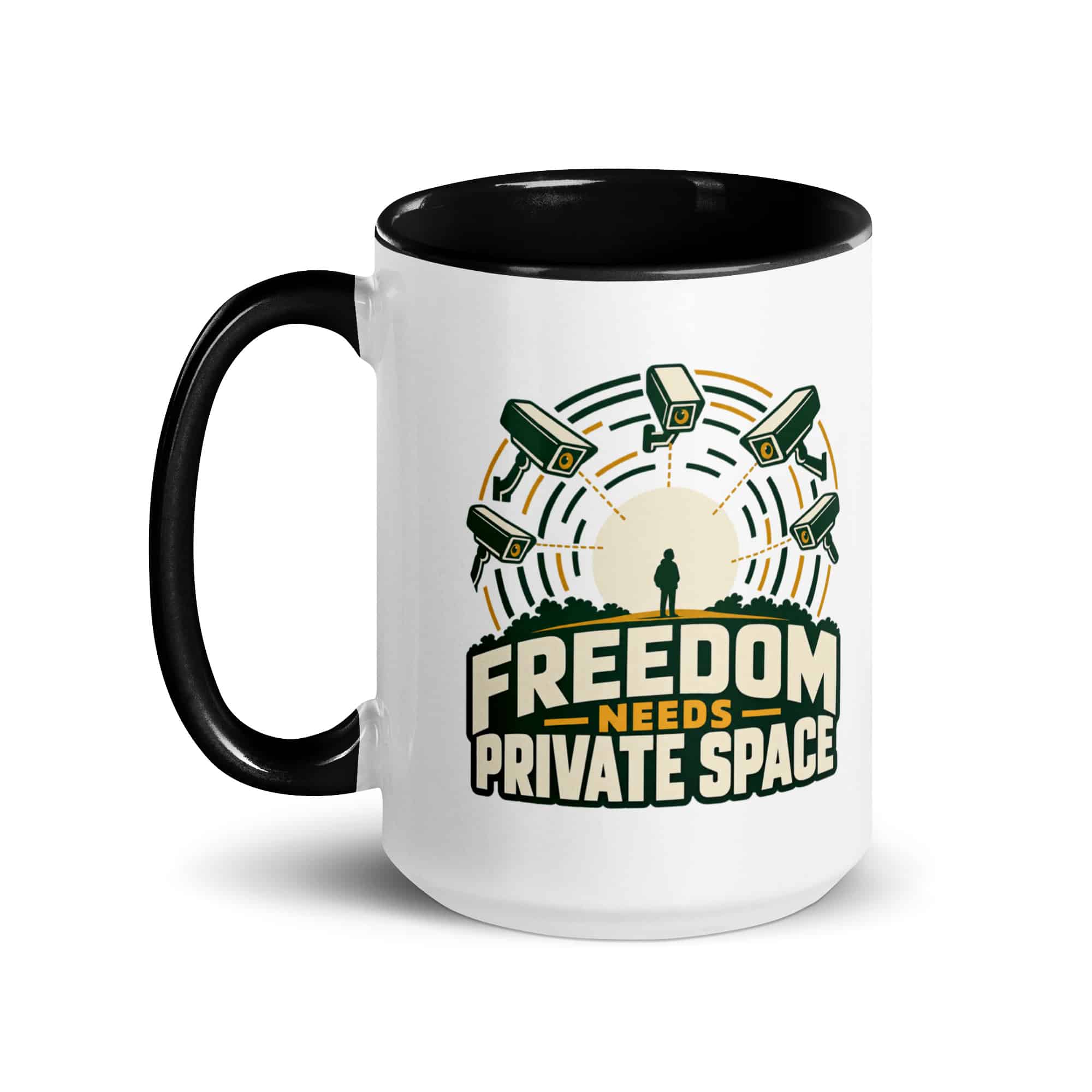 Color Inside Coffee Mug: Freedom needs private space