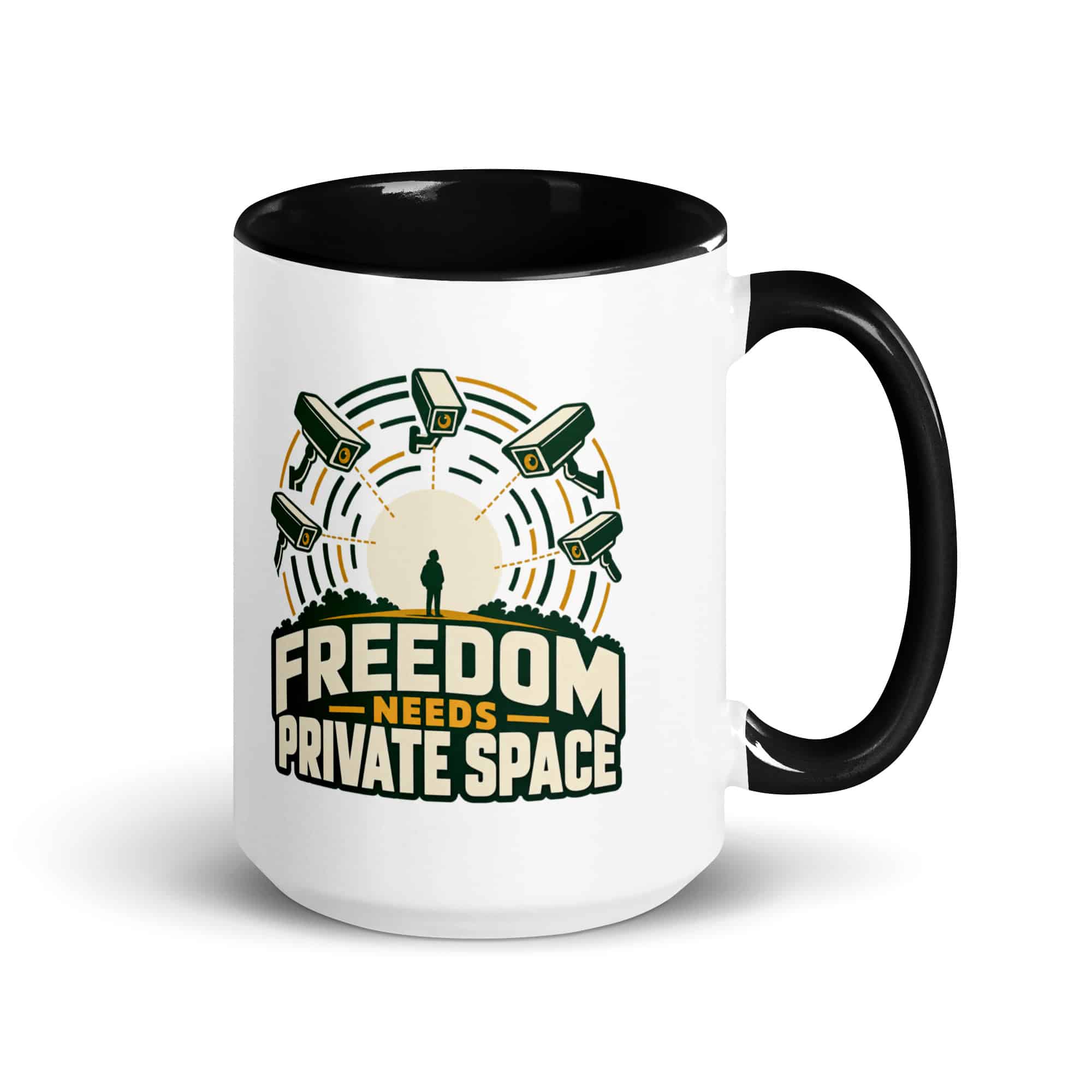 Color Inside Coffee Mug: Freedom needs private space