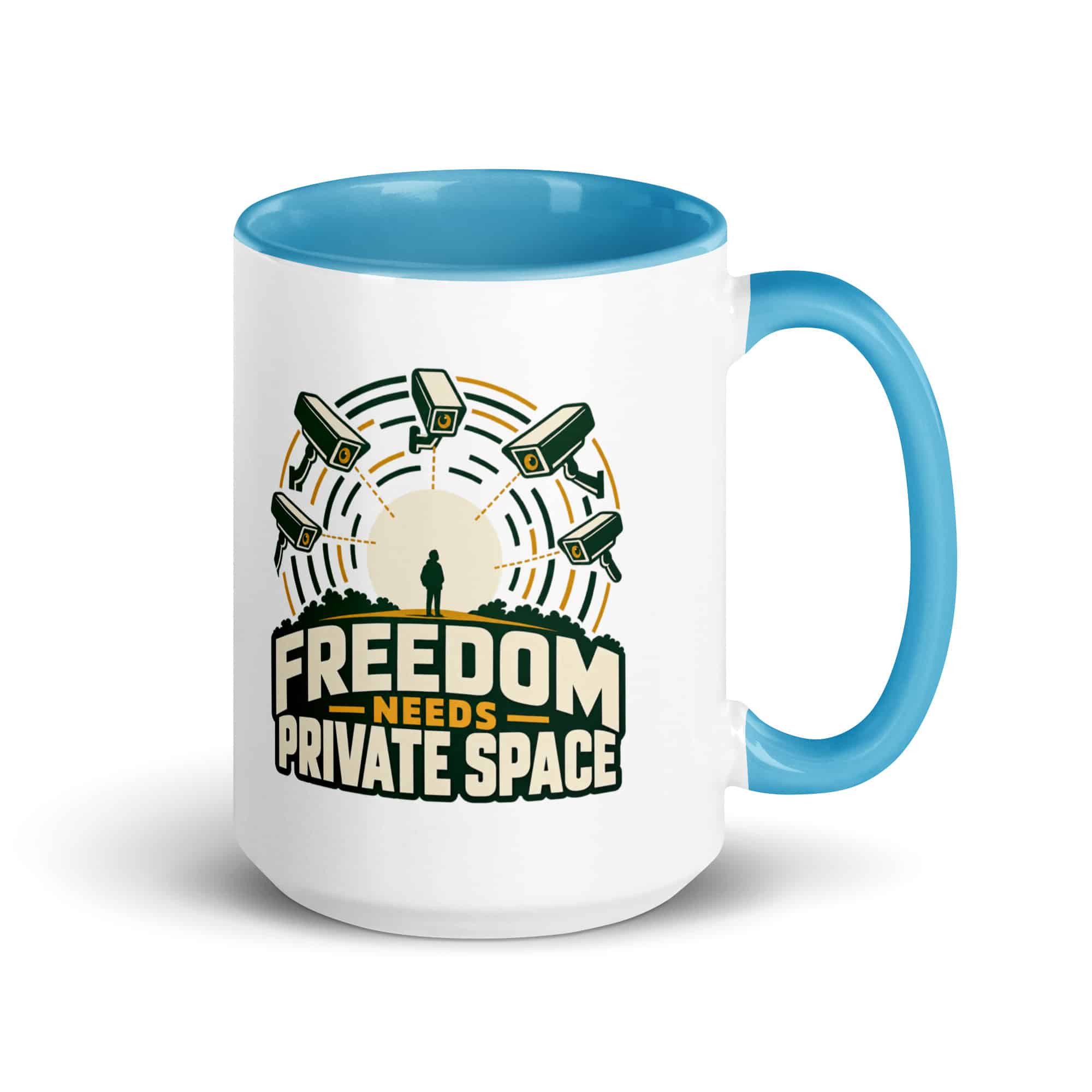 Color Inside Coffee Mug: Freedom needs private space