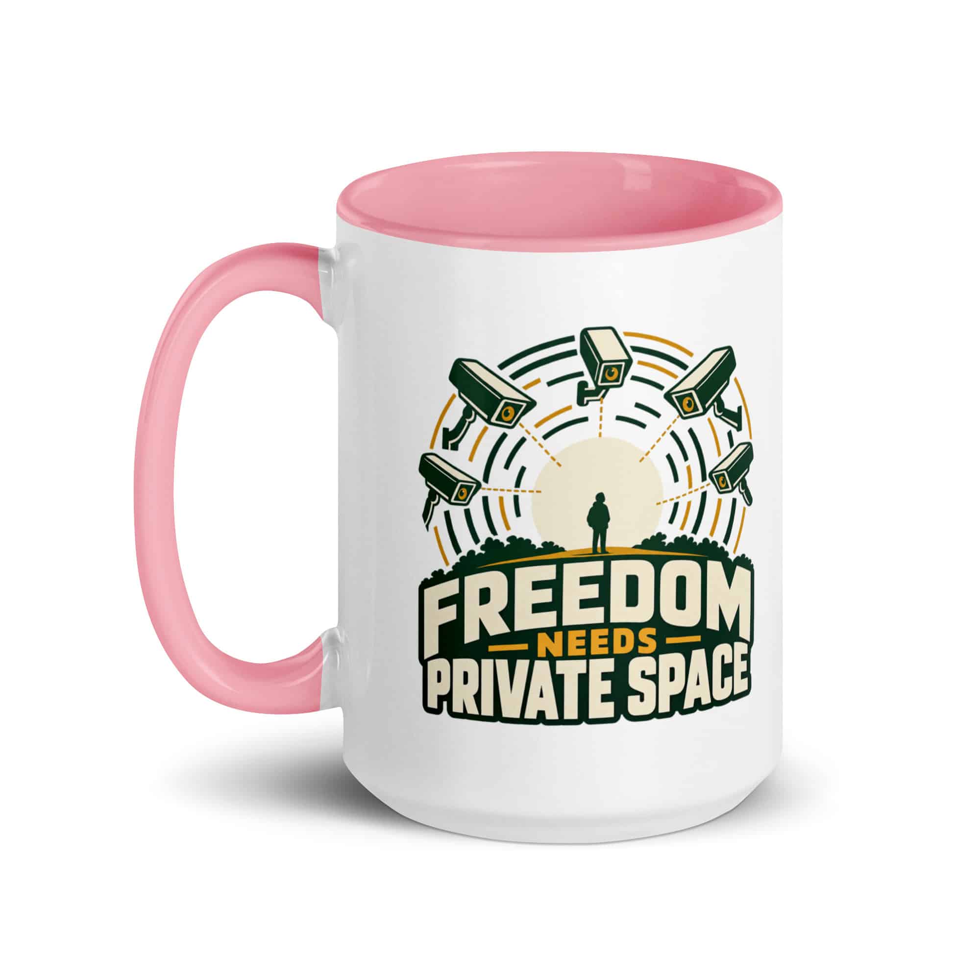 Color Inside Coffee Mug: Freedom needs private space