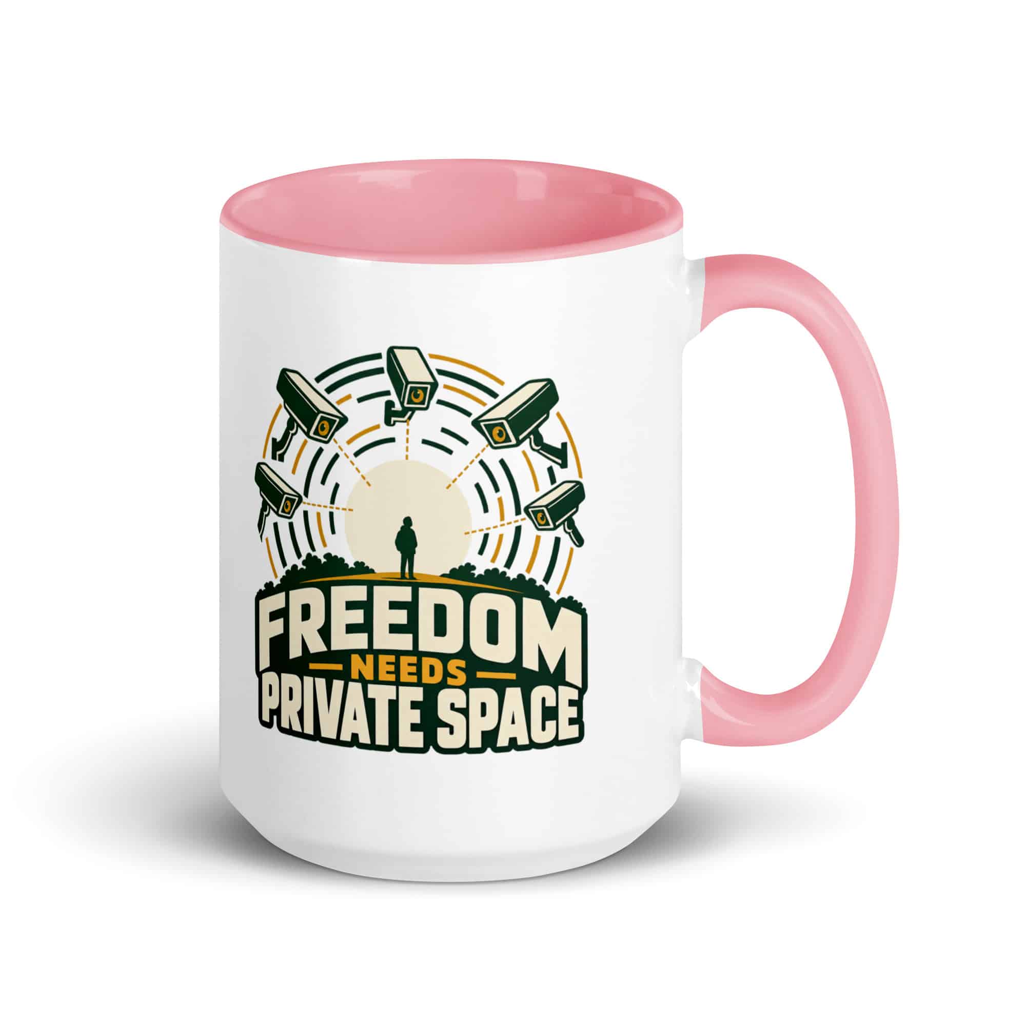 Color Inside Coffee Mug: Freedom needs private space