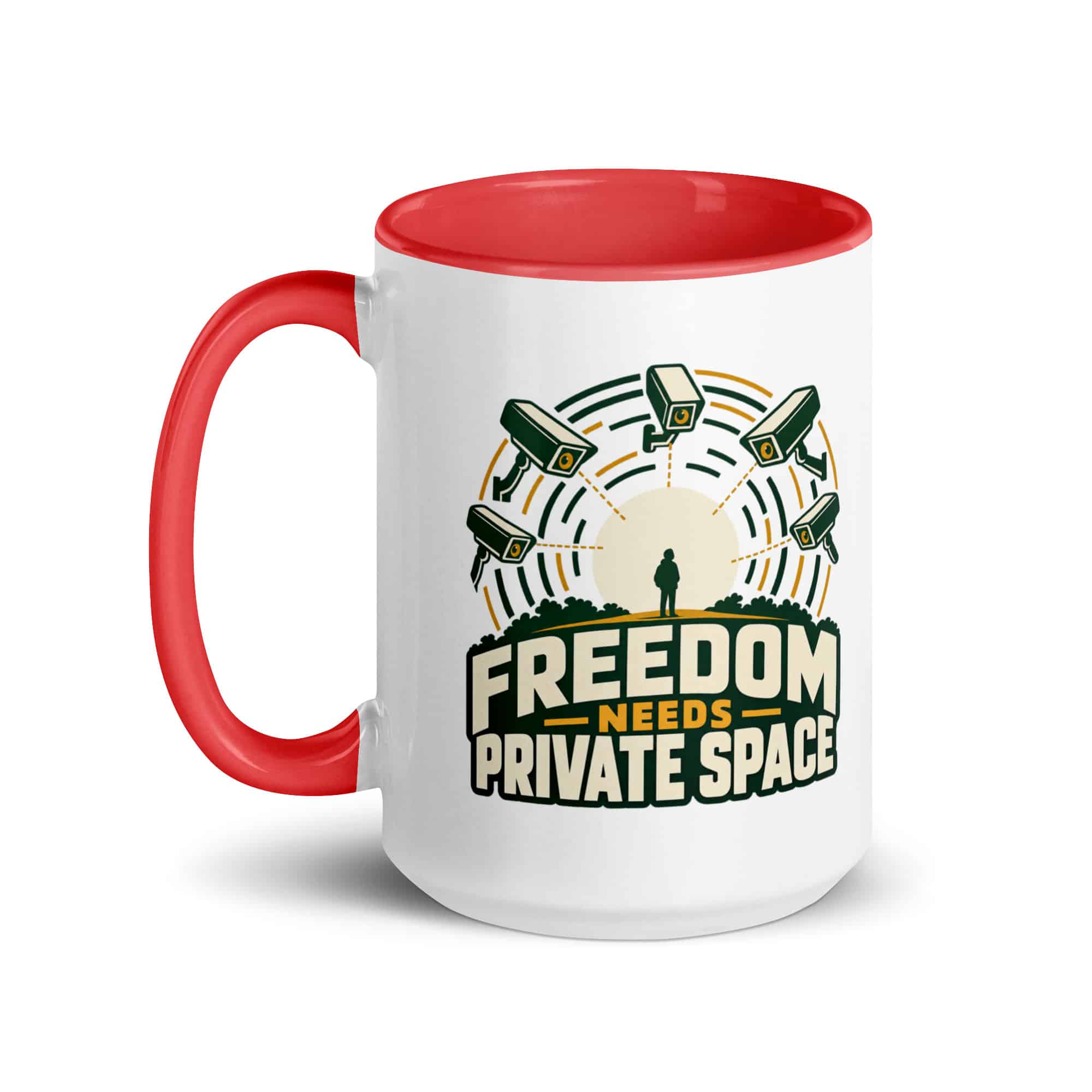 Color Inside Coffee Mug: Freedom needs private space