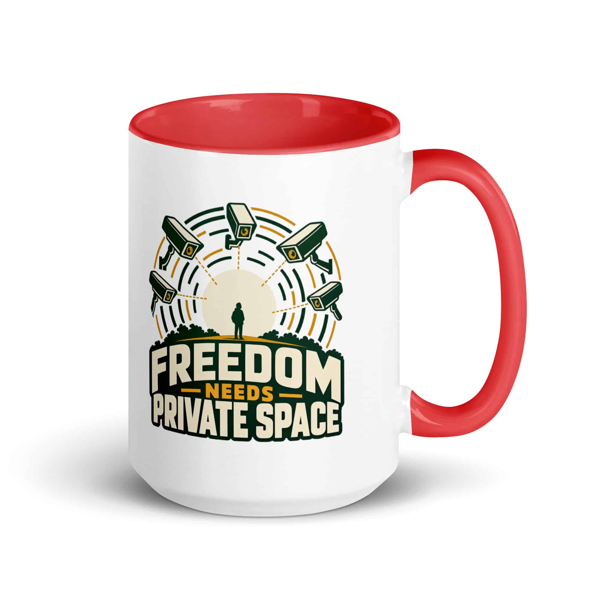 Color Inside Coffee Mug: Freedom needs private space
