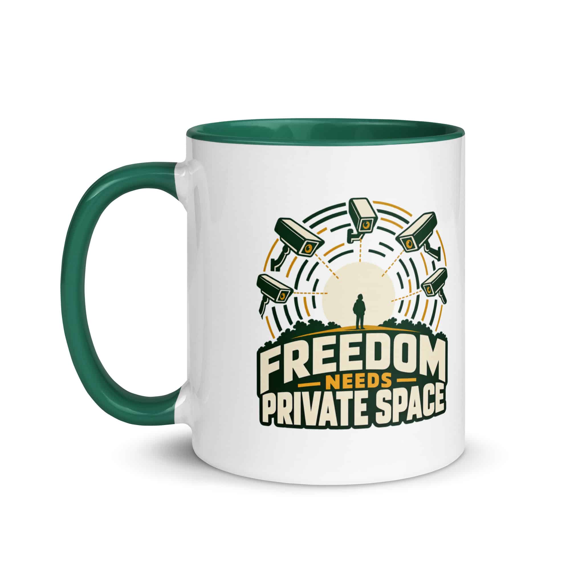 Color Inside Coffee Mug: Freedom needs private space