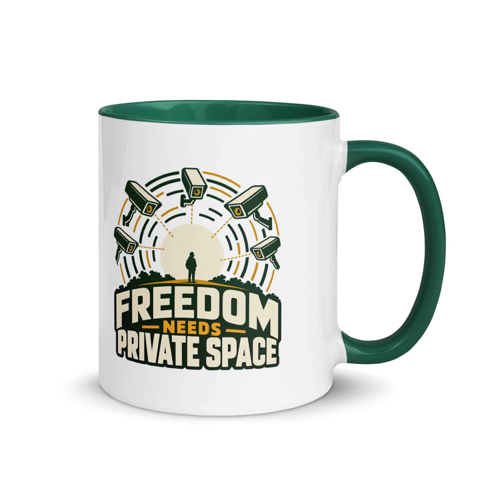 Color Inside Coffee Mug: Freedom needs private space